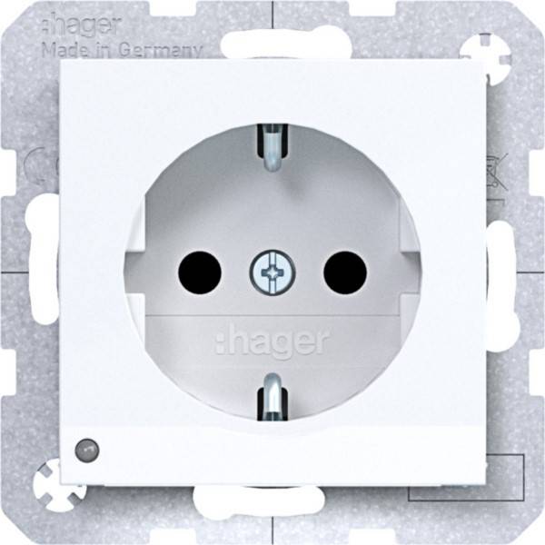Hager SD SCHUKO O.-Licht EHBS WAS1462WG