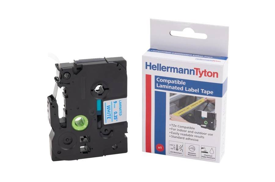HellermannTyton Beschriftungsband Etikett HTZ233-PET-BU/WH