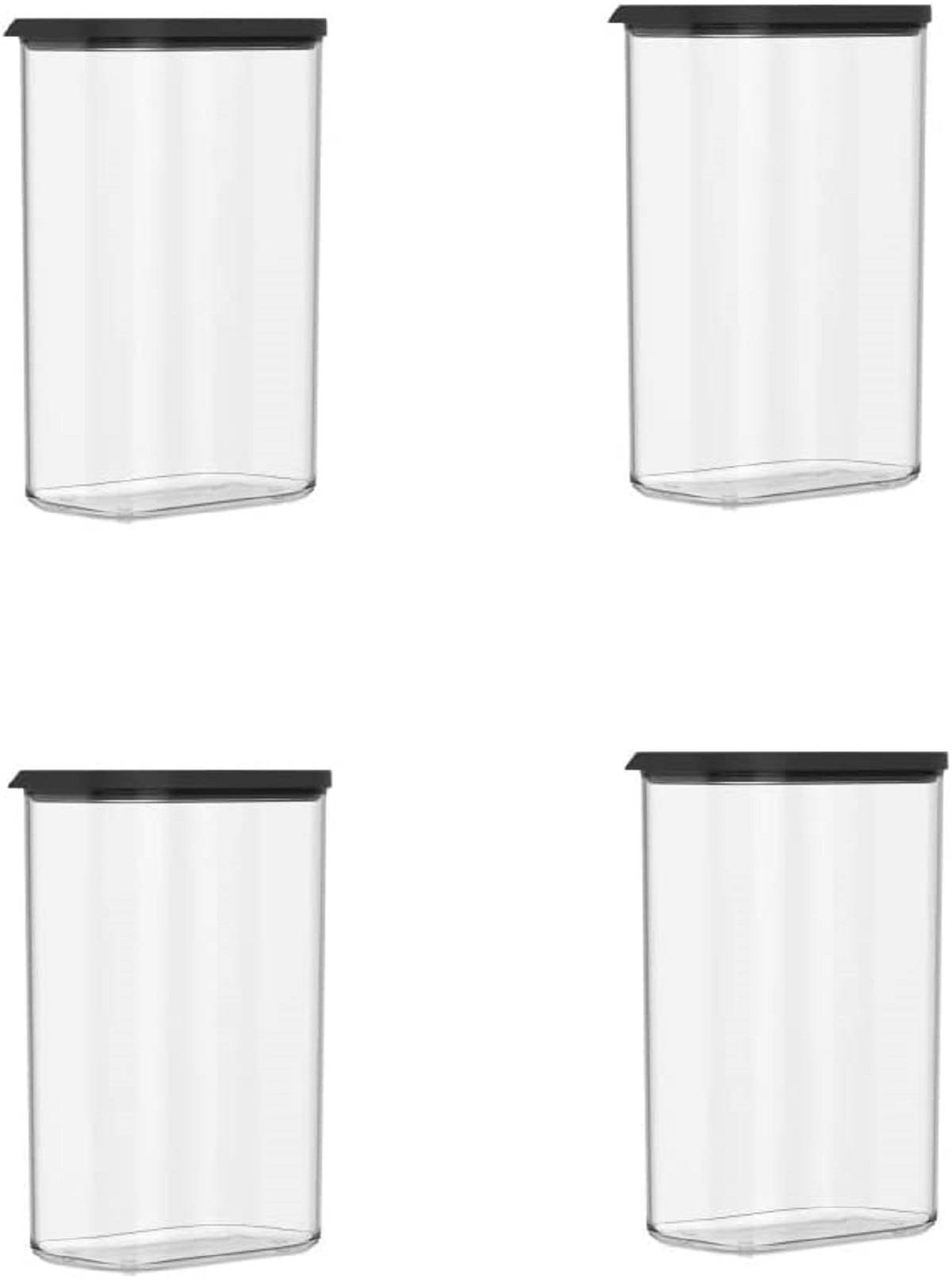 Mepal | Vorratsdosen Spar-Set Modula 2000 ml | Schwarz | perfekte Frische für trockene Lebensmittel | transparente Deckel | BPA frei | ideal für jed