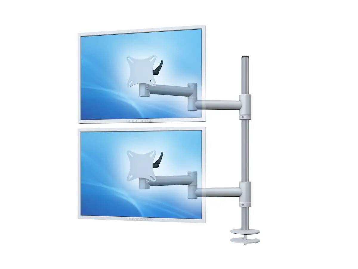 Flex-System Monitorhalterung für 2 Monitore Einbauadapter mit Kabelauslass (MA) 1+1 - 25"-32"