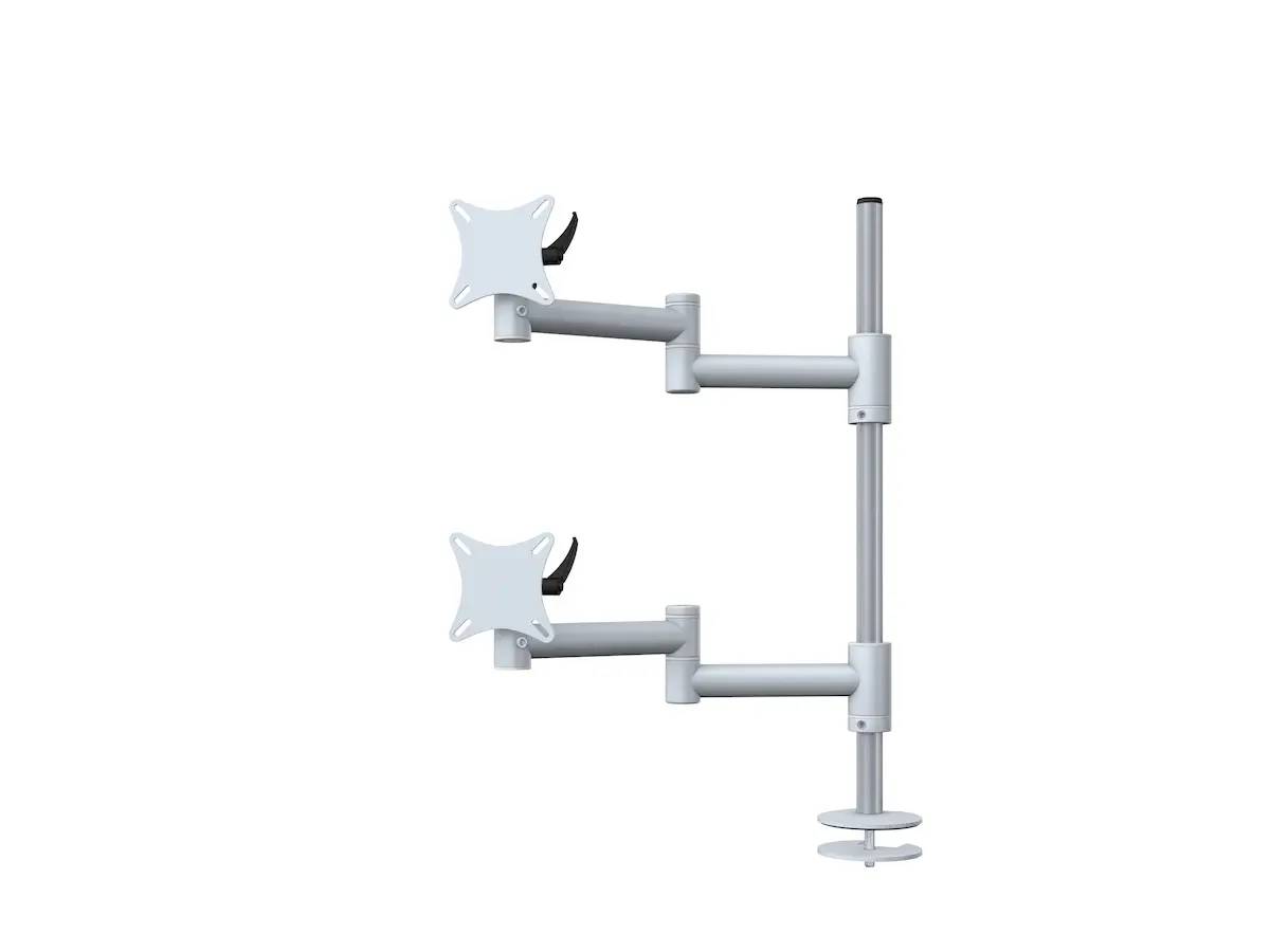 Flex-System Monitorhalterung für 2 Monitore Einbauadapter mit Kabelauslass (MA) 1+1 - 17''-24''