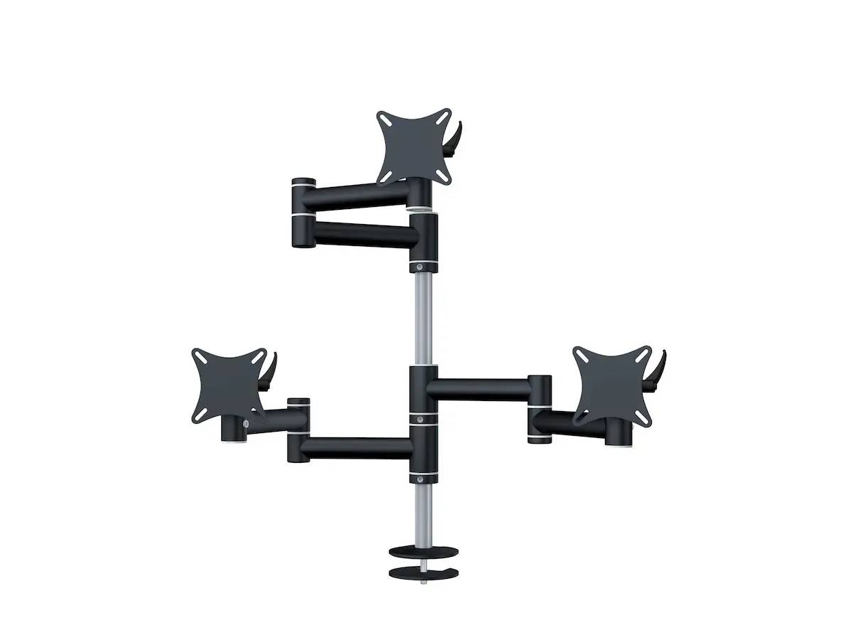Flex-System Monitorhalterung für 3 Monitore Einbauadapter mit Kabelauslass (MA) 2+1 - 25''-32''
