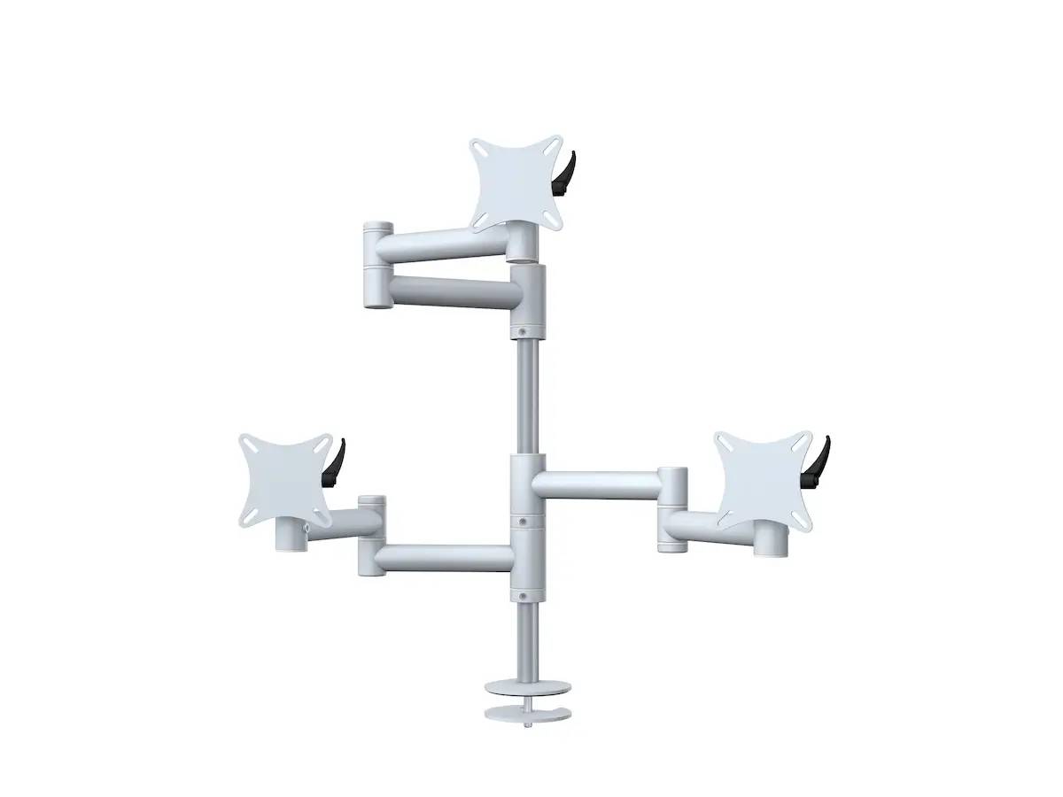 Flex-System Monitorhalterung für 3 Monitore Einbauadapter mit Kabelauslass (MA) 2+1 - 17''-24''