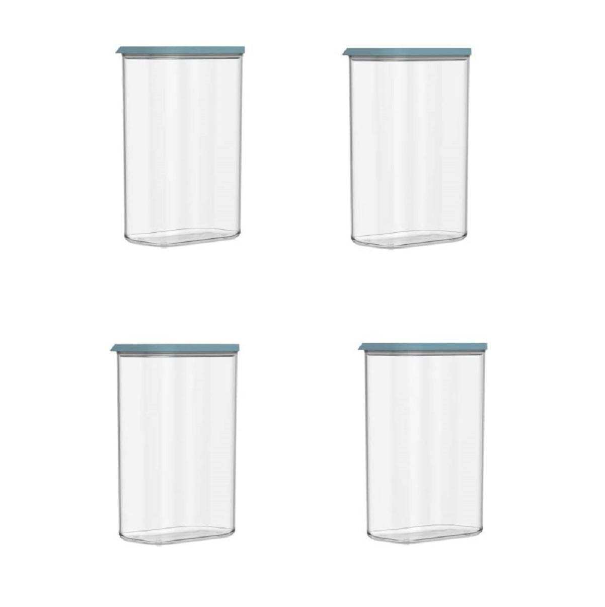 MEPAL | Modula Vorratsdosen-Set | 2000 ml | Nordic Green | ideal für trockene Lebensmittel | 4-teiliges Spar-Set | Frischhaltedose