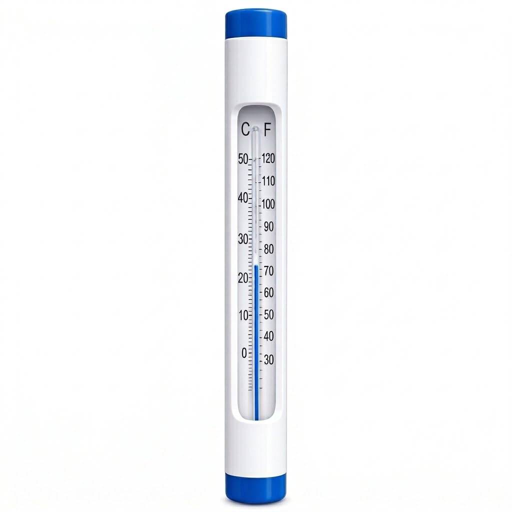 Steinbach Badethermometer Mini Thermometer, weiß, 17.3 x 2.1 x 2.1 cm