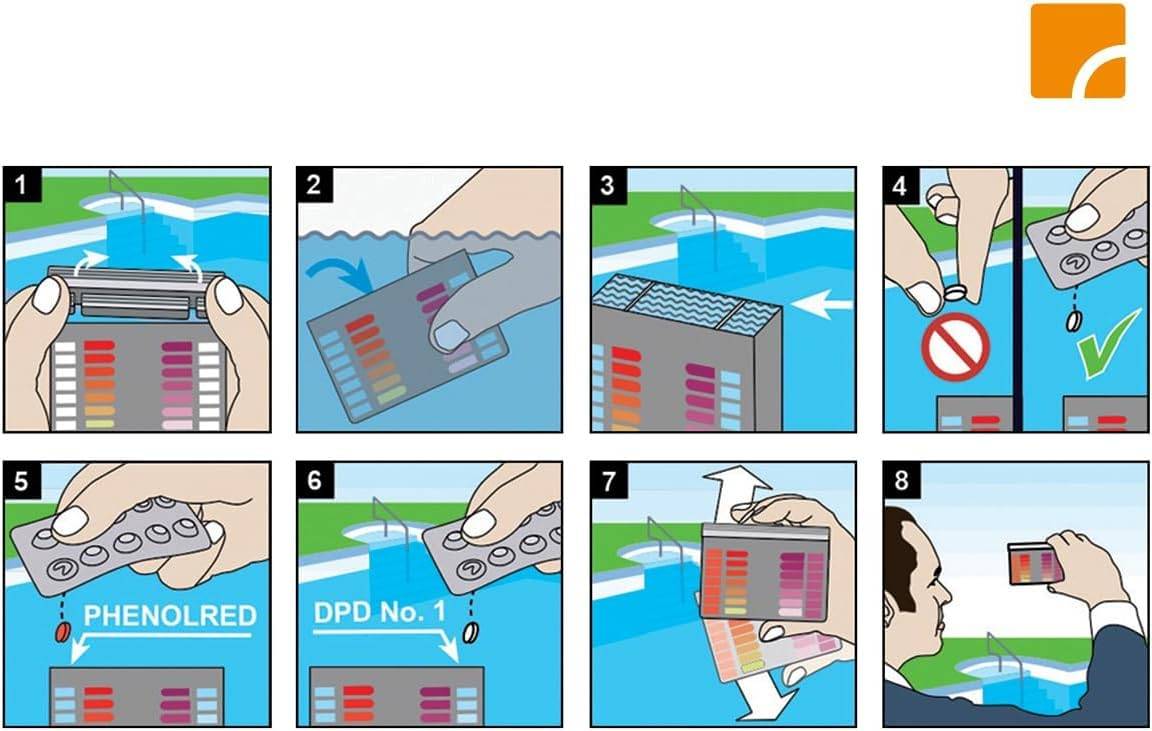 Steinbach | Poolpflege Test-Set | Kristallklar 1l & Testkit für pH-Wert/Chlor | ideal zur Wasserkontrolle von pH-Wert und freiem Chlor | Poolwasser