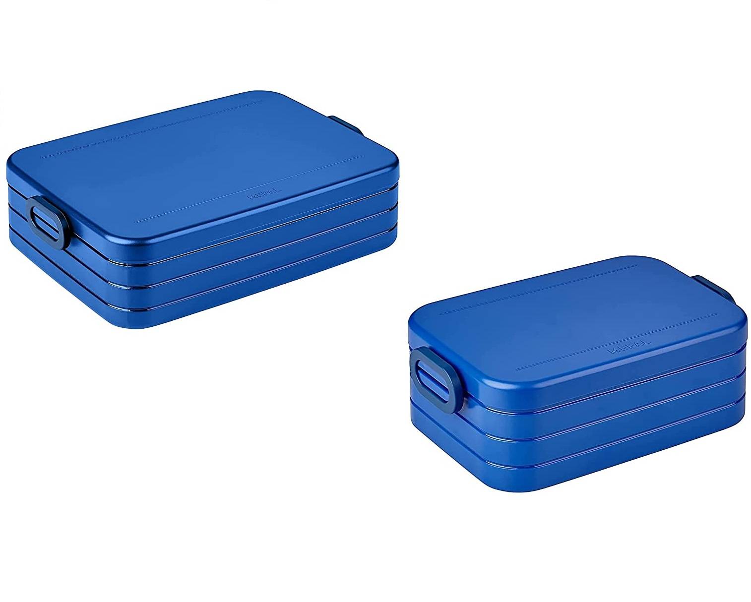 Mepal 2-tlg Take a Break Set – Vivid Blue – Groß/Klein – Lunchbox mit Trennwand – ideal für Mealprep – spülmaschinenfest, ABS
