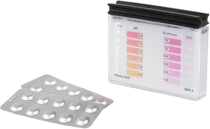 Steinbach | Testkit für pH-Wert & Sauerstoff | inkl. 20 Tabletten | präzise Messung | einfach in der Anwendung | ideal zur Pool- und Wasserpflege