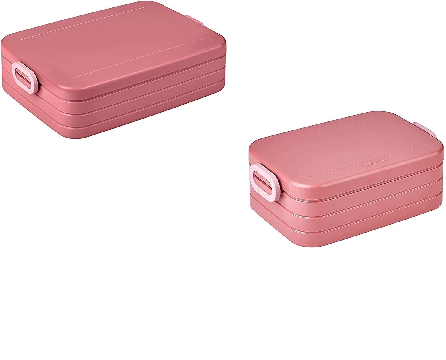Mepal 2-tlg Take a Break Set – Vivid Mauve – Groß/Klein – Lunchbox mit Trennwand – ideal für Mealprep – spülmaschinenfest, ABS