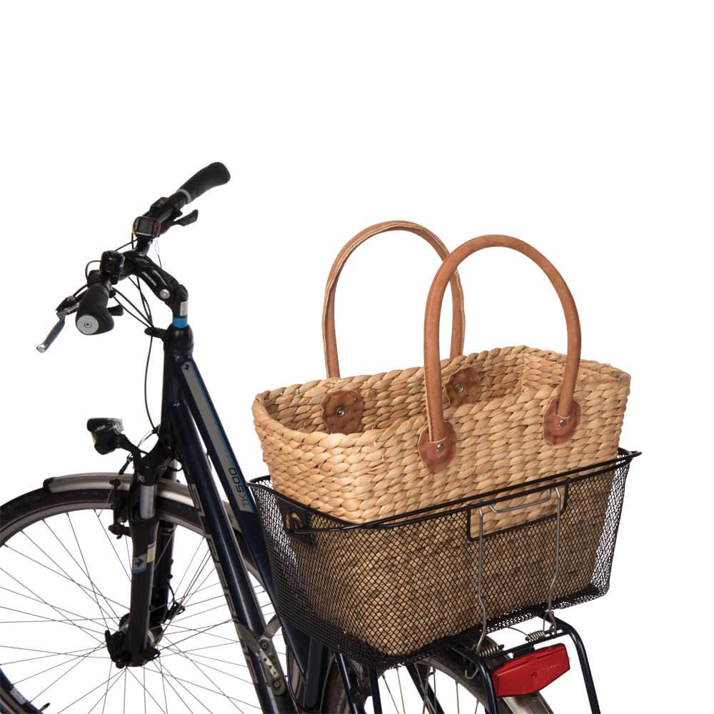 Adam Schmidt | Fahrradkorb Hundekorb Wasserhyazinthe | Einkaufskorb Korbtasche