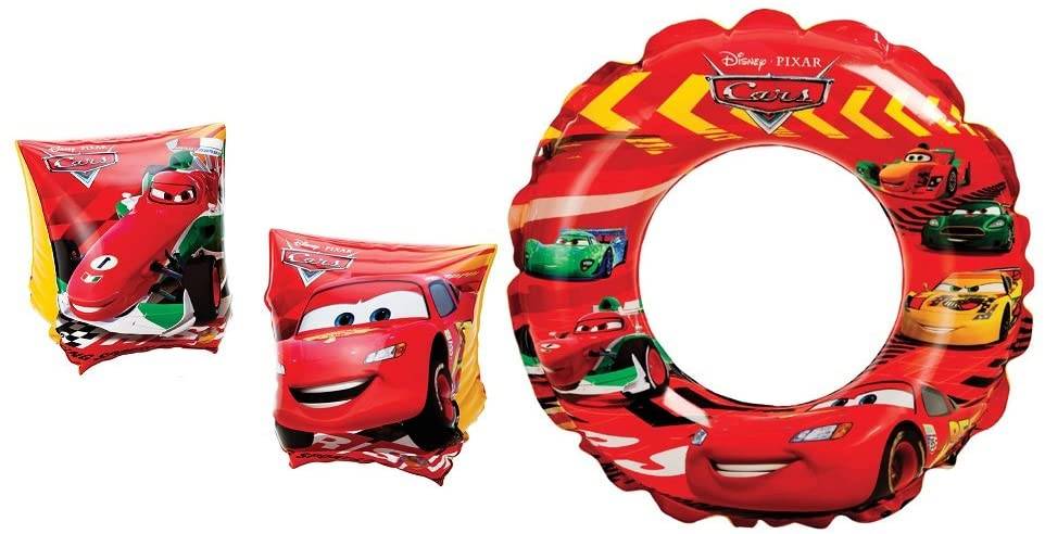 Cars Schwimm Bade Set 2 teilig für Kinder Schwimmreifen & 1 Paar Schwimmflügel