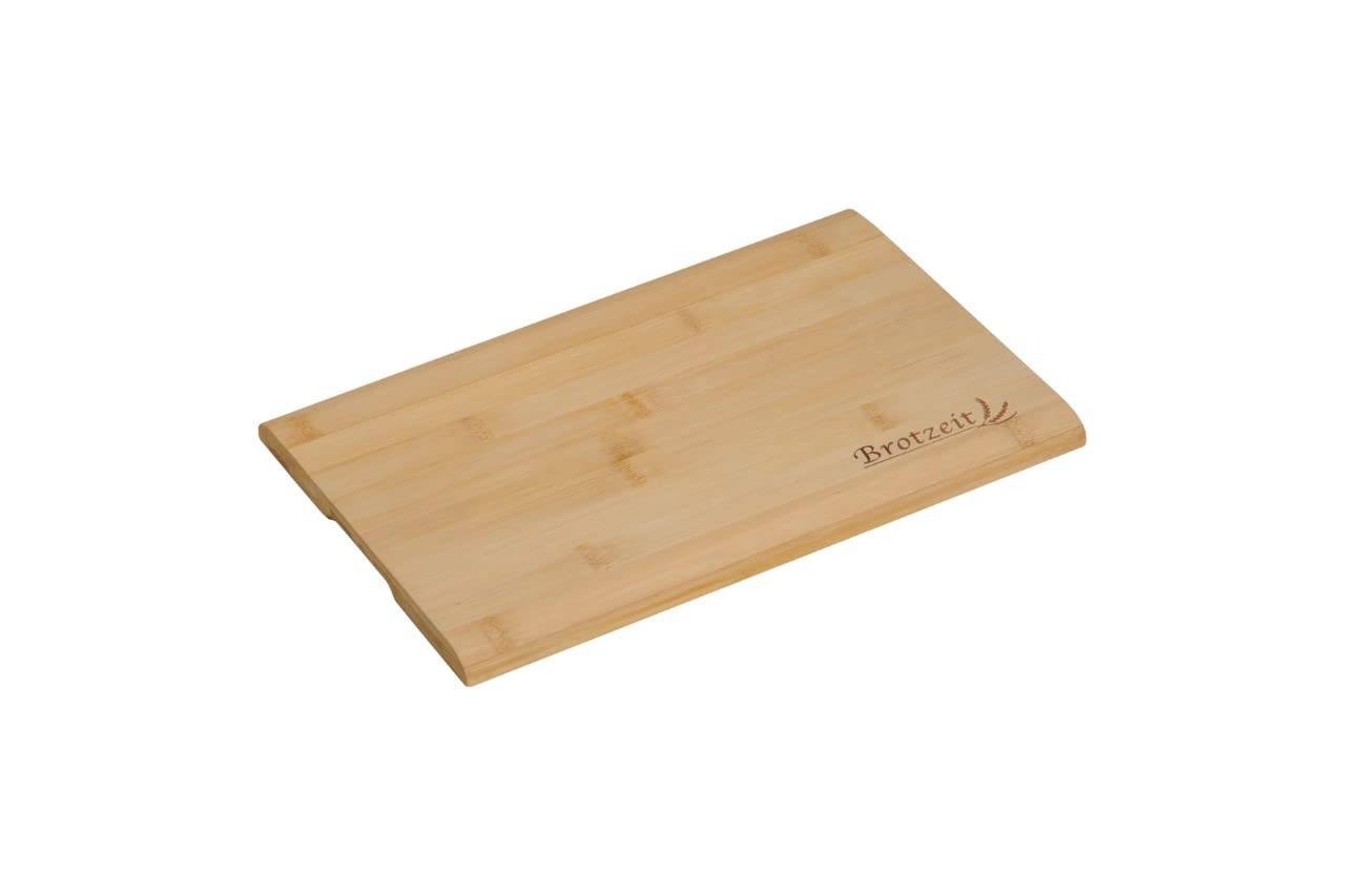 Kesper 58410 | 5er Set Brotzeitbrett 32 x 21 cm Bambus extra groß mit Einbrand Brotzeit Essbrett Schneidbrett Frühstücksbrettchen