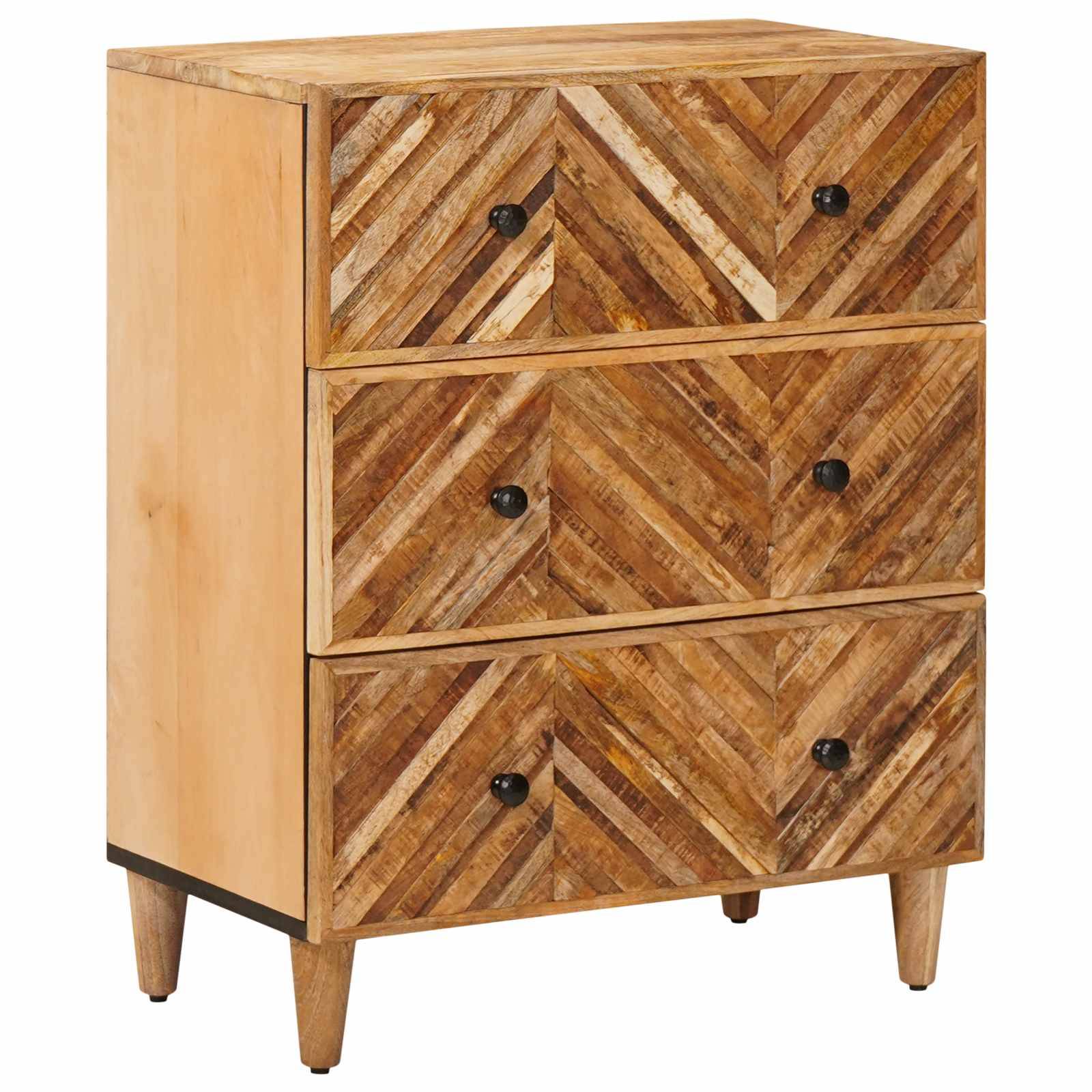 vidaXL Stauraumschränke 2 pcs Braun 60 x 33,5 x 75 cm Massivholz Mango
