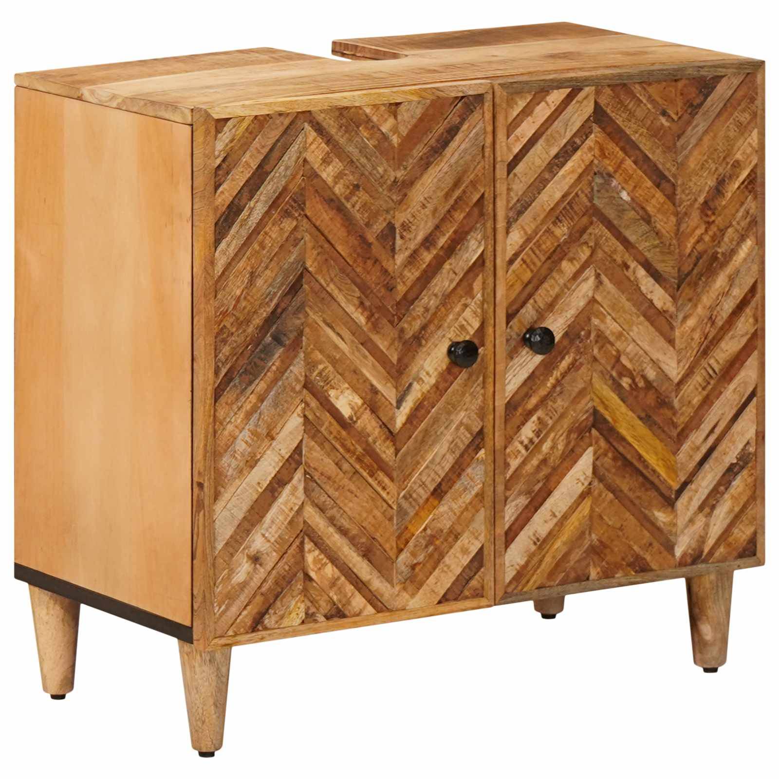 vidaXL Waschbeckenunterschrank Braun 62 x 33 x 58 cm Massivholz Mango