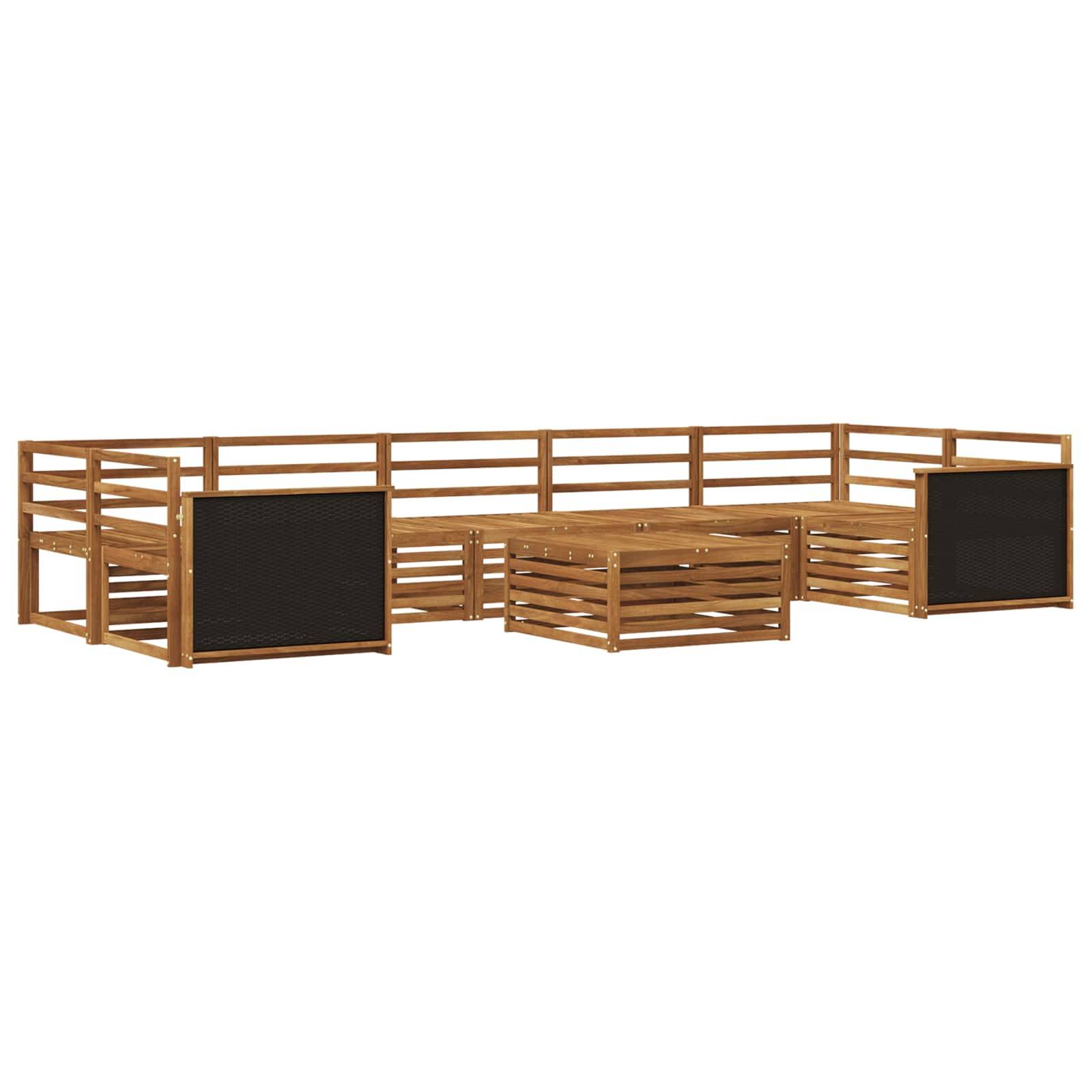 vidaXL Outdoor-Sofagarnitur 8 pcs Natur Massivholz Akazie