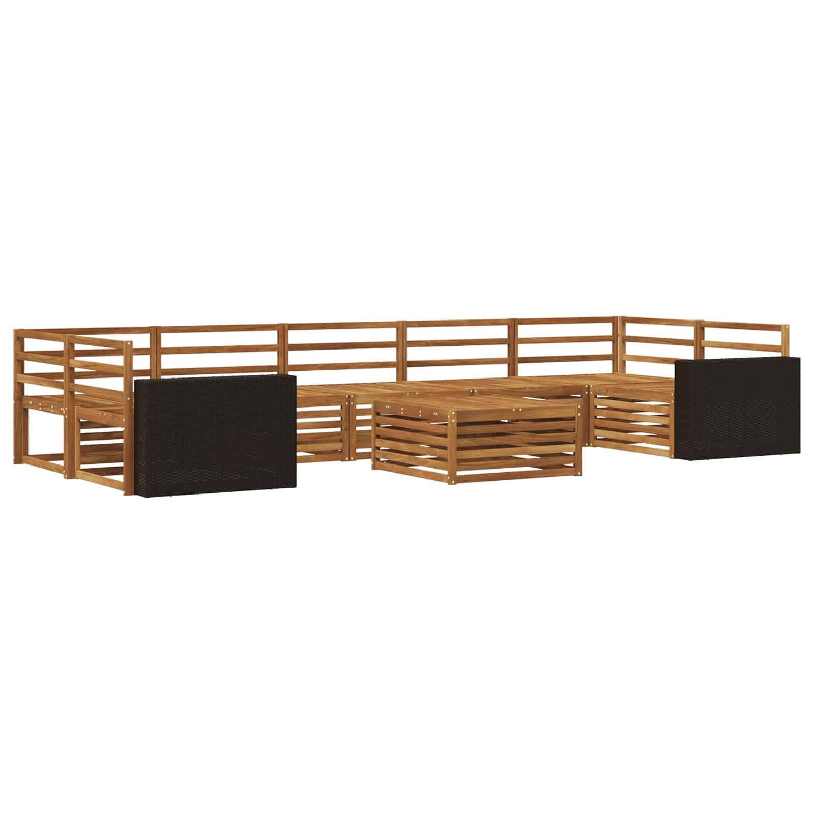 vidaXL Outdoor-Sofagarnitur 8 pcs Natur Massivholz Akazie