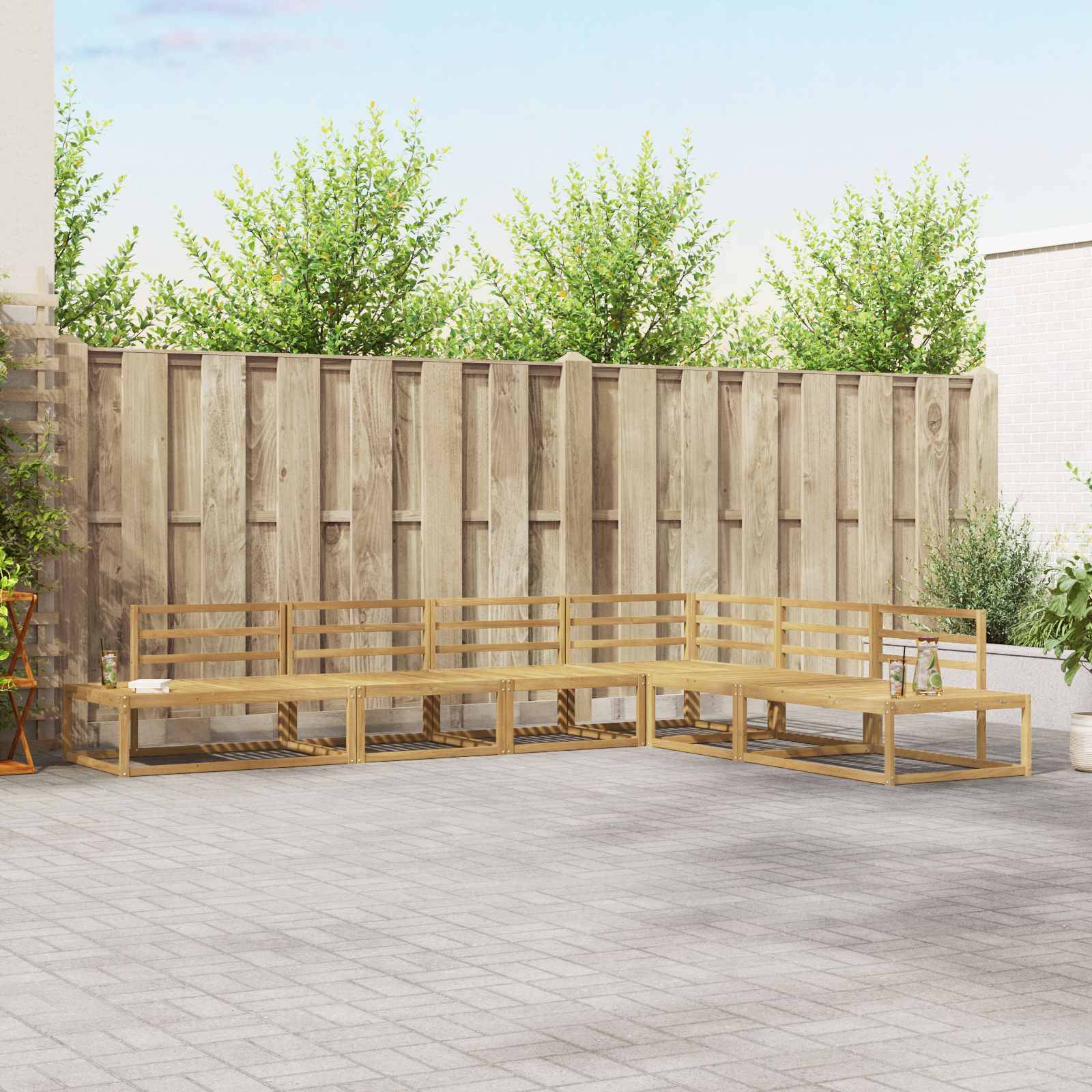 vidaXL Outdoor-Sofagarnitur 5 Stück
