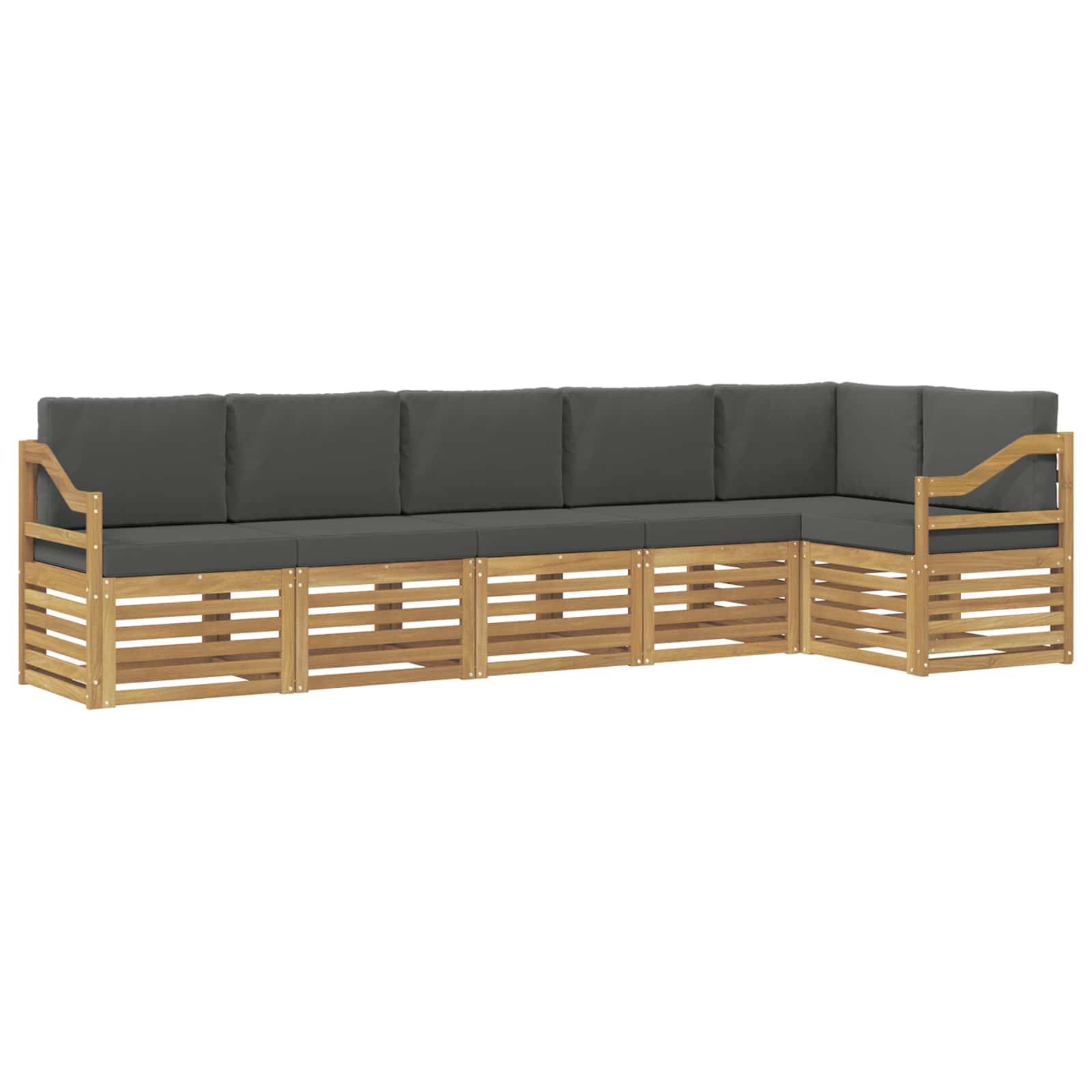 vidaXL Outdoor-Sofagarnitur 6 pcs Weiß und Anthrazit