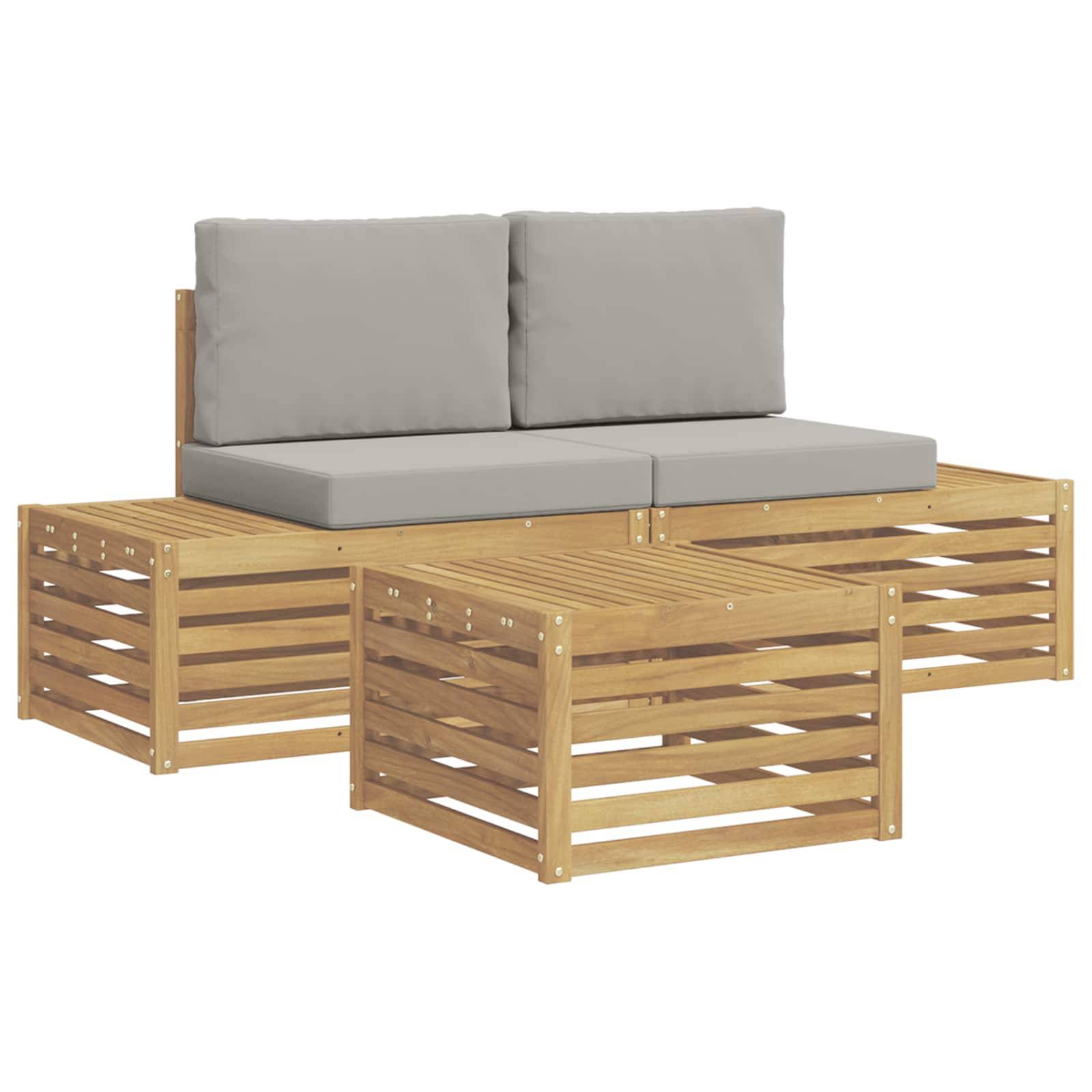 vidaXL Outdoor-Sofagarnitur 4 Stück