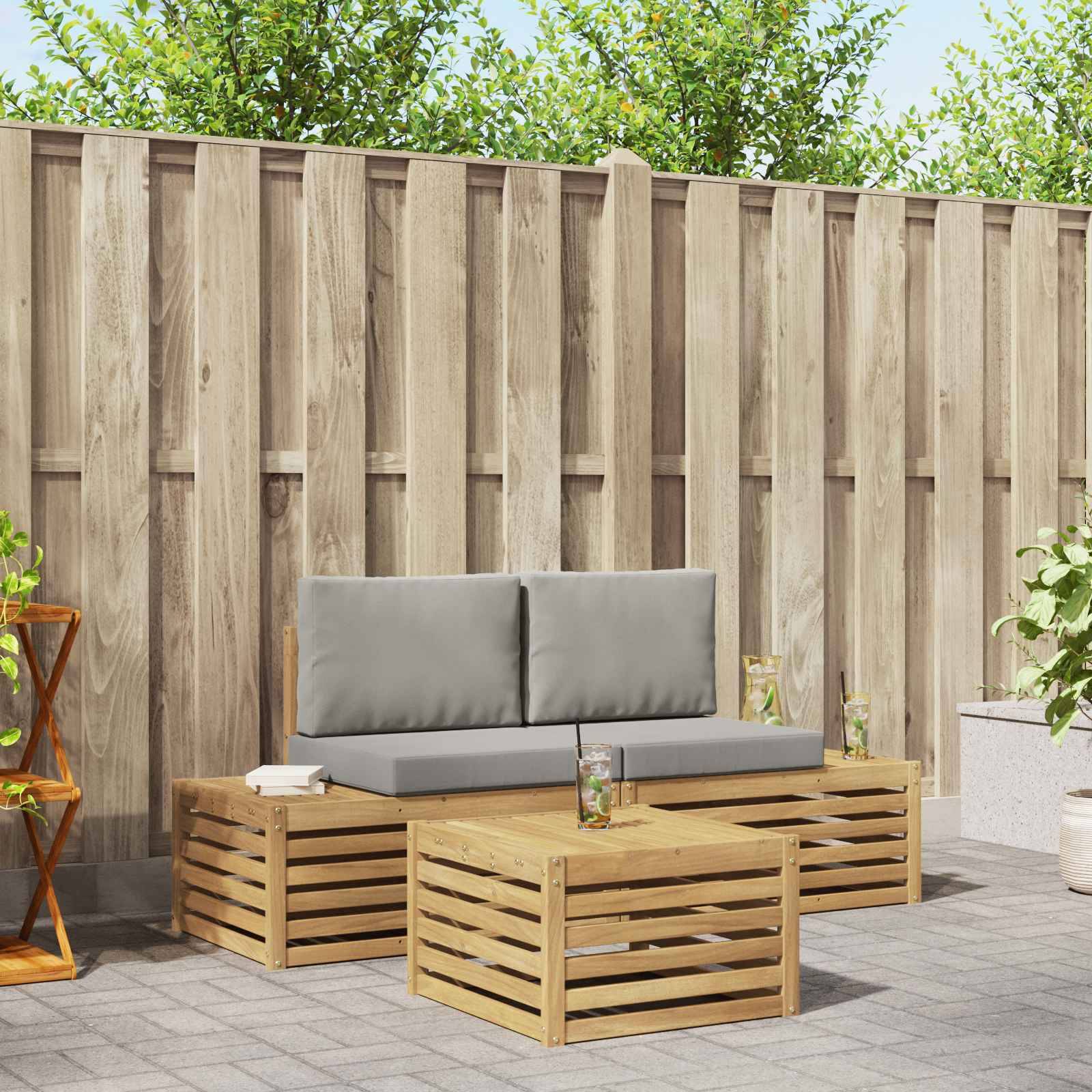 vidaXL Outdoor-Sofagarnitur 4 Stück