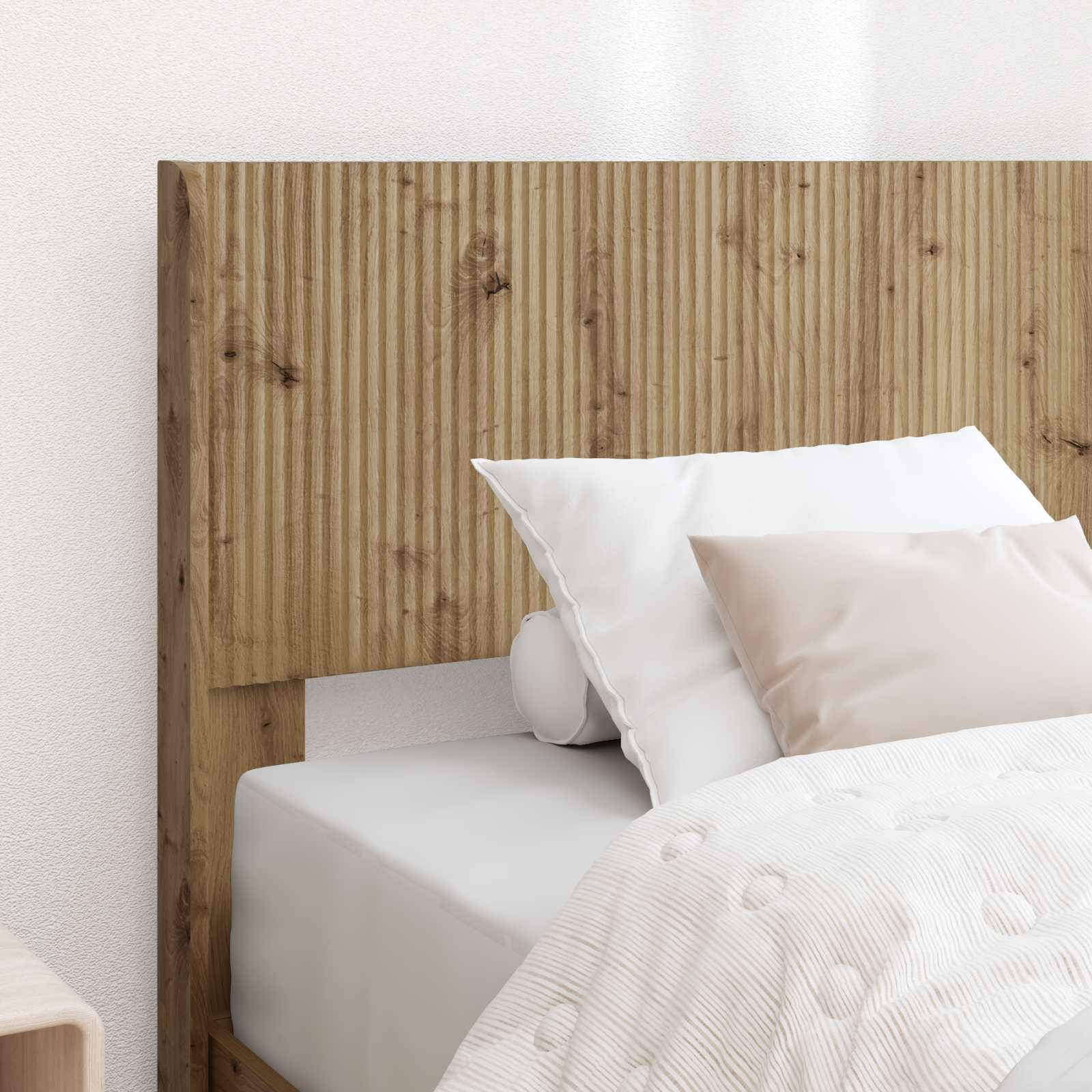 vidaXL Bettgestell mit Stauraum und Kopfteil Artisan-Eiche 90 x 190 cm