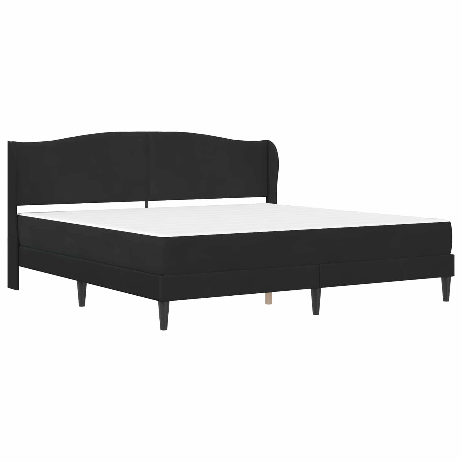 vidaXL Bettrahmen mit Kopfteil Schwarz 180 x 200 cm Samt