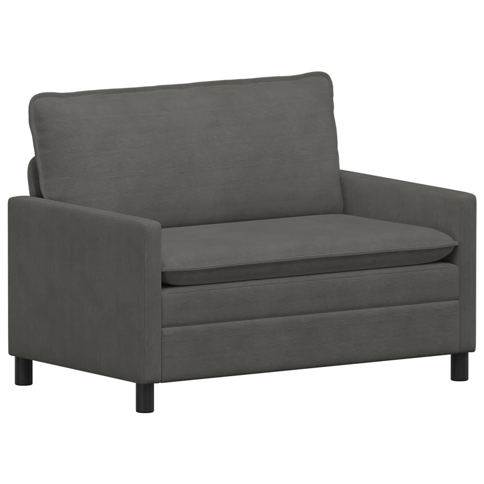 vidaXL Sofa Dunkelgrau 126 x 81 x 87,5 cm Stoff