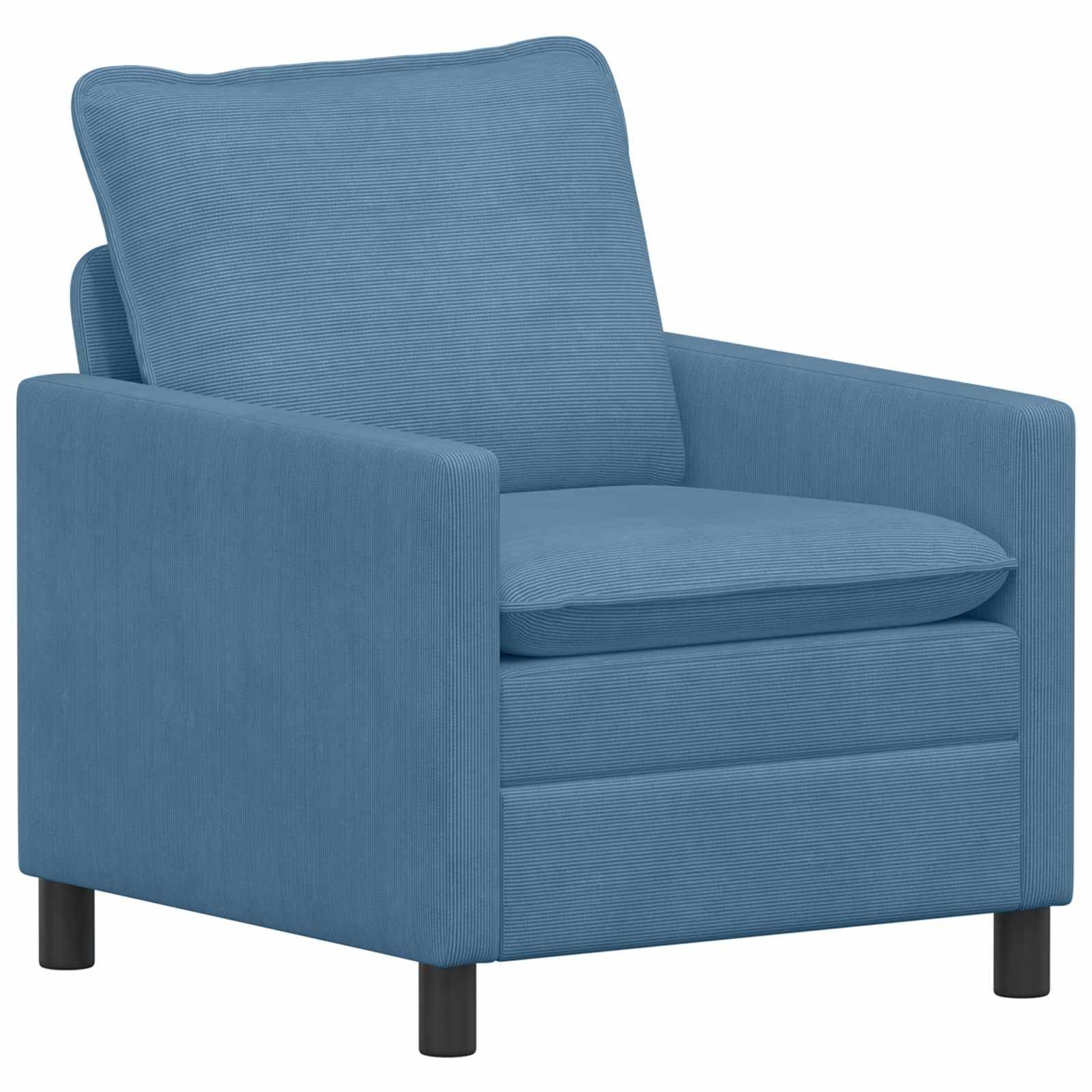 vidaXL Sofa Set 2 pcs Blau Stoff