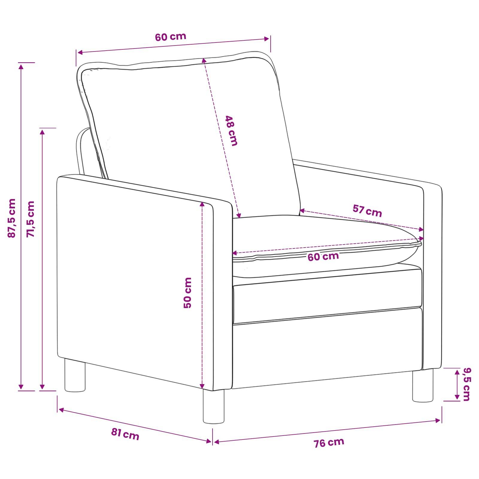 vidaXL Sofa Set 2 pcs Anthrazit Polyester