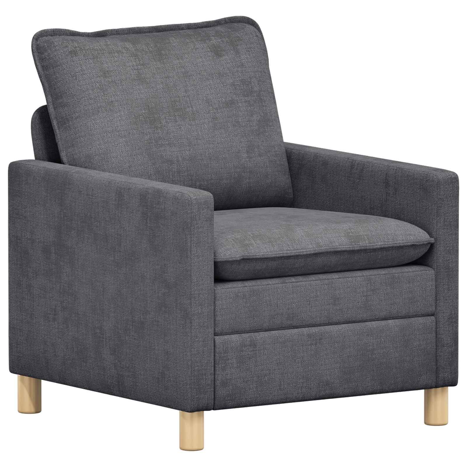 vidaXL Sofa Set 2 pcs Dunkelgrau Polyester
