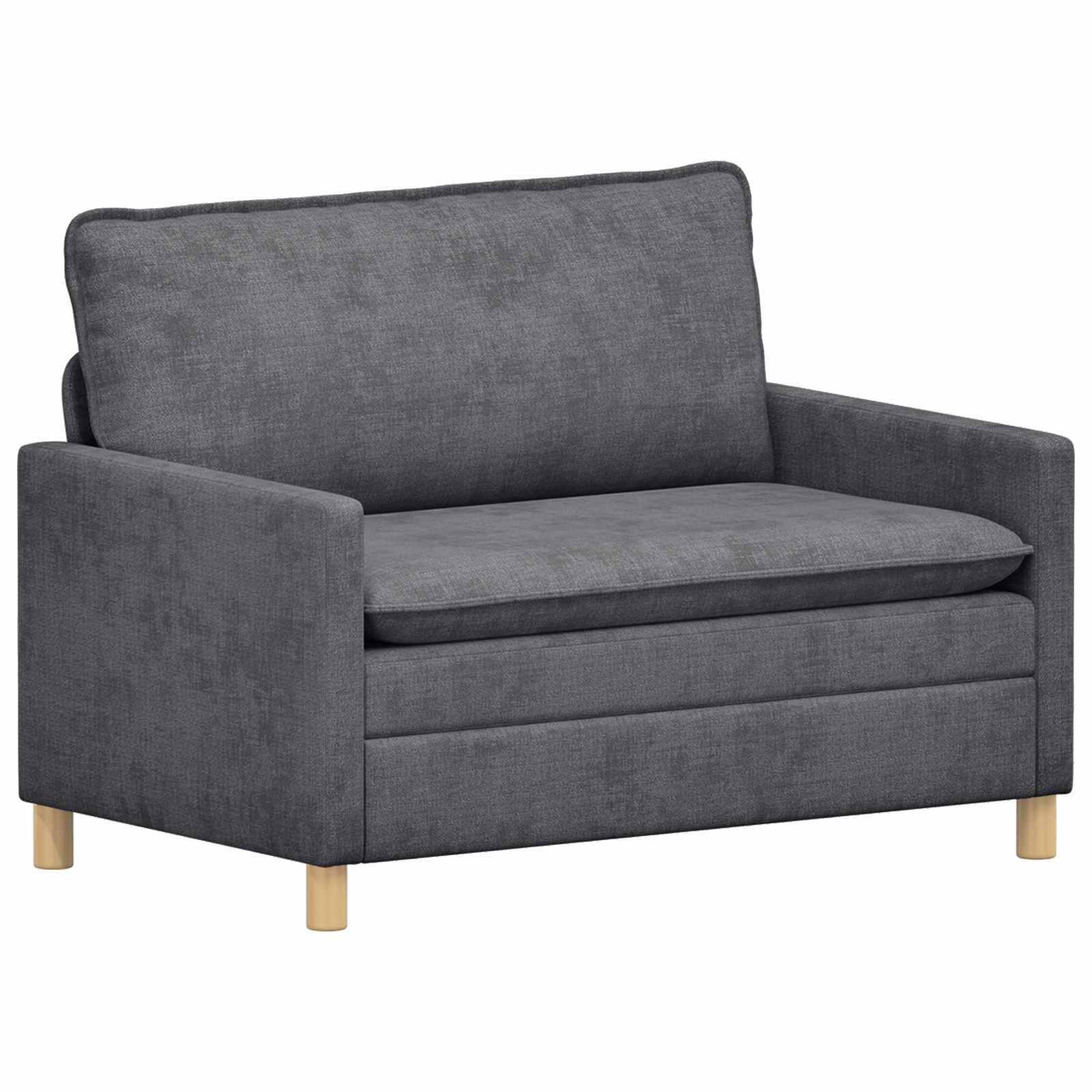 vidaXL Sofa Set 2 pcs Dunkelgrau Polyester
