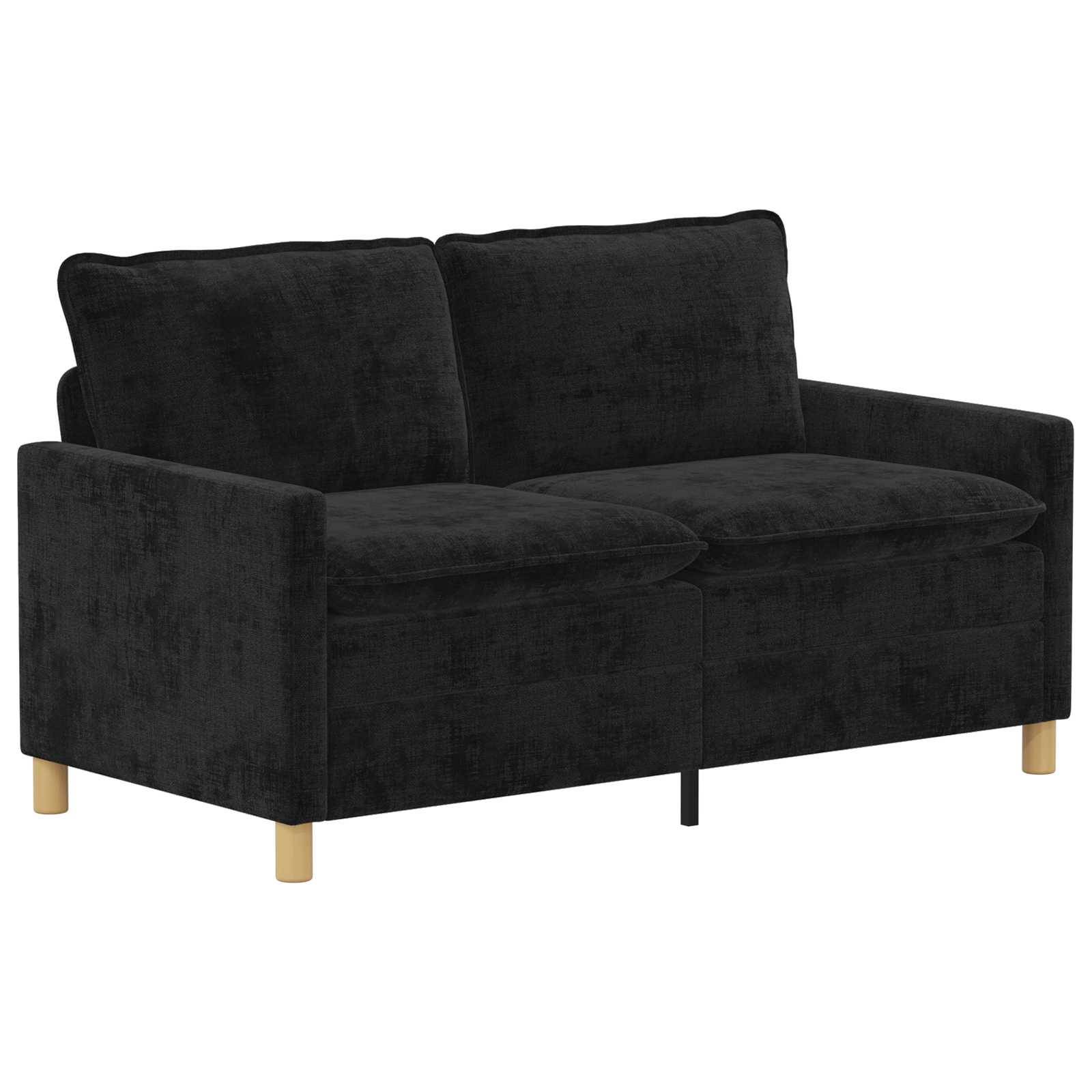vidaXL Sofa Set 2 pcs Schwarz Polyester