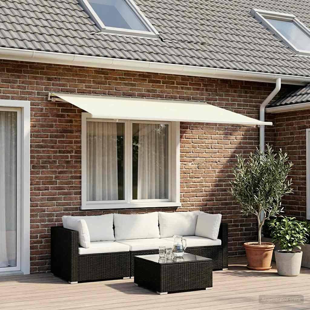 vidaXL Markisenersatzstoff Creme 350 x 250 cm Polyester