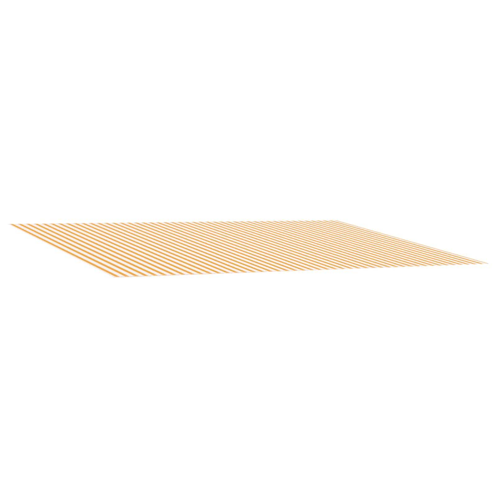 vidaXL Markisenersatzstoff Gelb und Weiß 450 x 350 cm Polyester