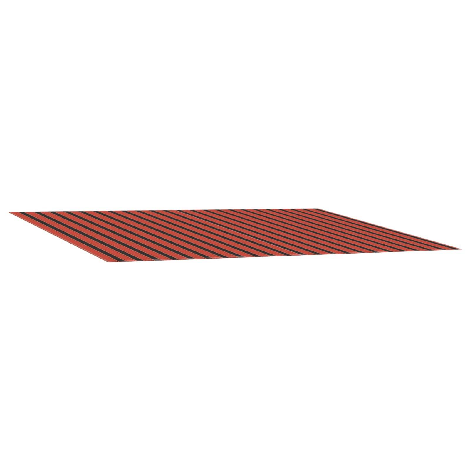 vidaXL Markisenersatzstoff Orange und Braun 500 x 350 cm Polyester