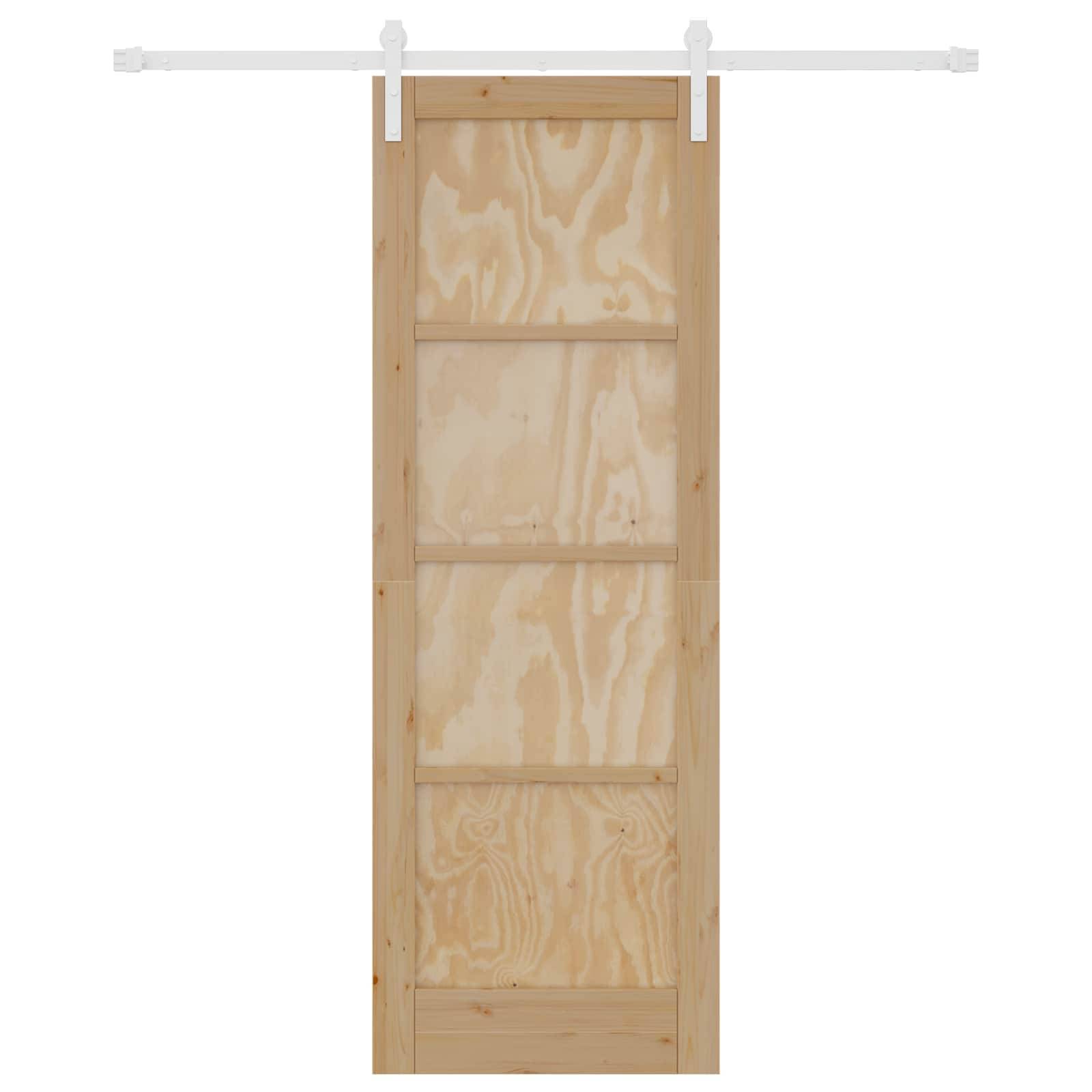 vidaXL Schiebetür Natürlich und Weiß 73,5 x 211 cm
