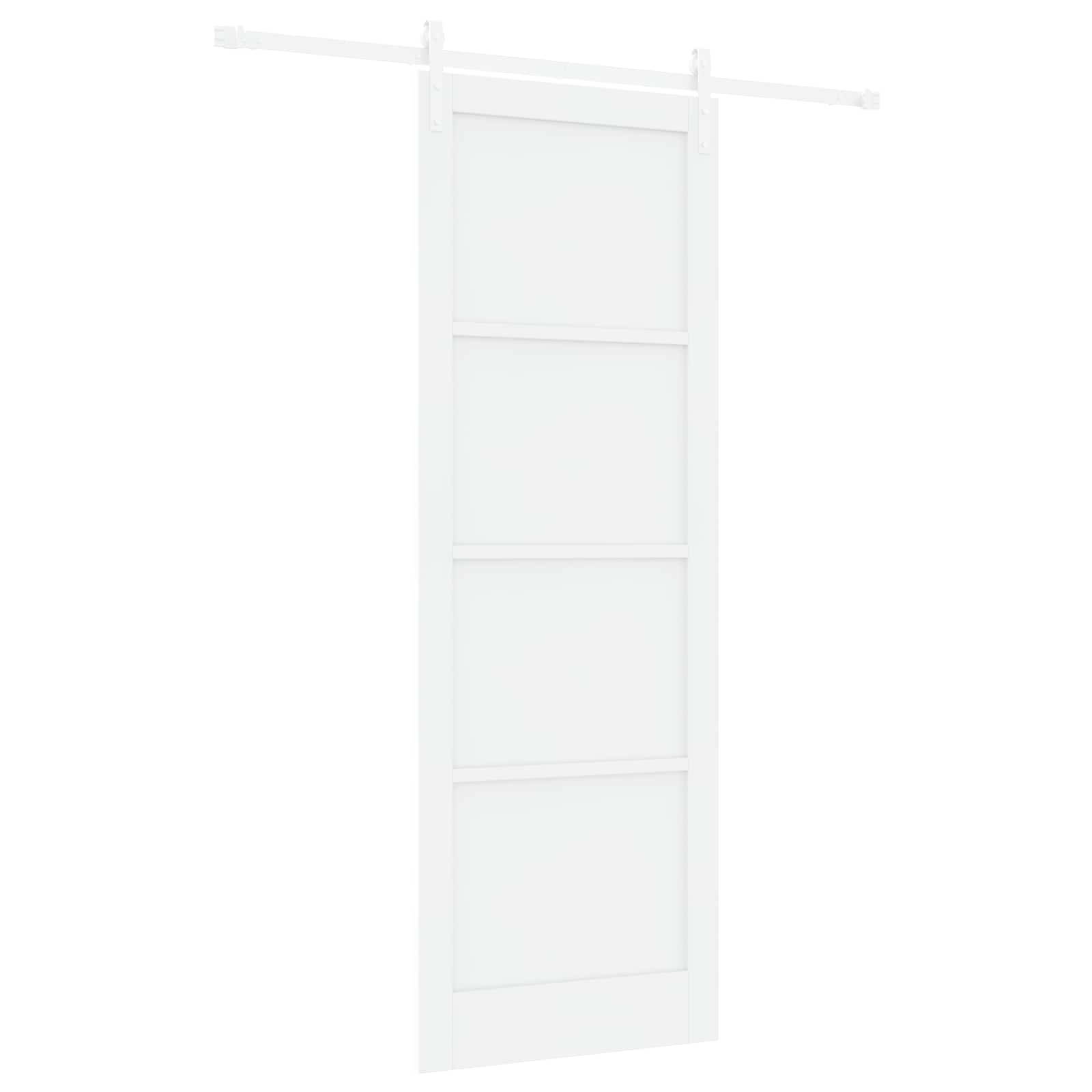 vidaXL Schiebetür Weiß 83 x 232 cm Massives Kiefernholz