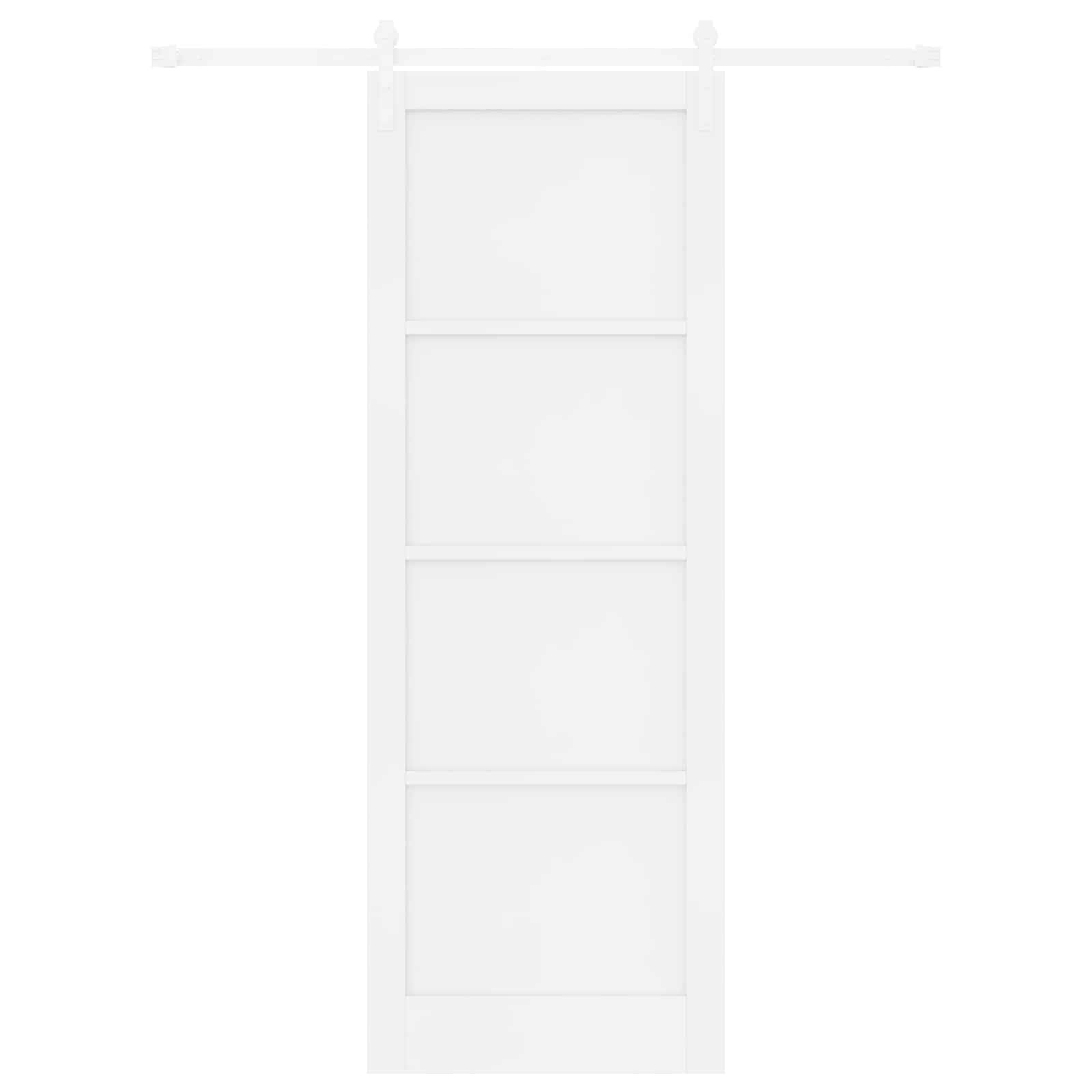vidaXL Schiebetür Weiß 83 x 232 cm Massives Kiefernholz