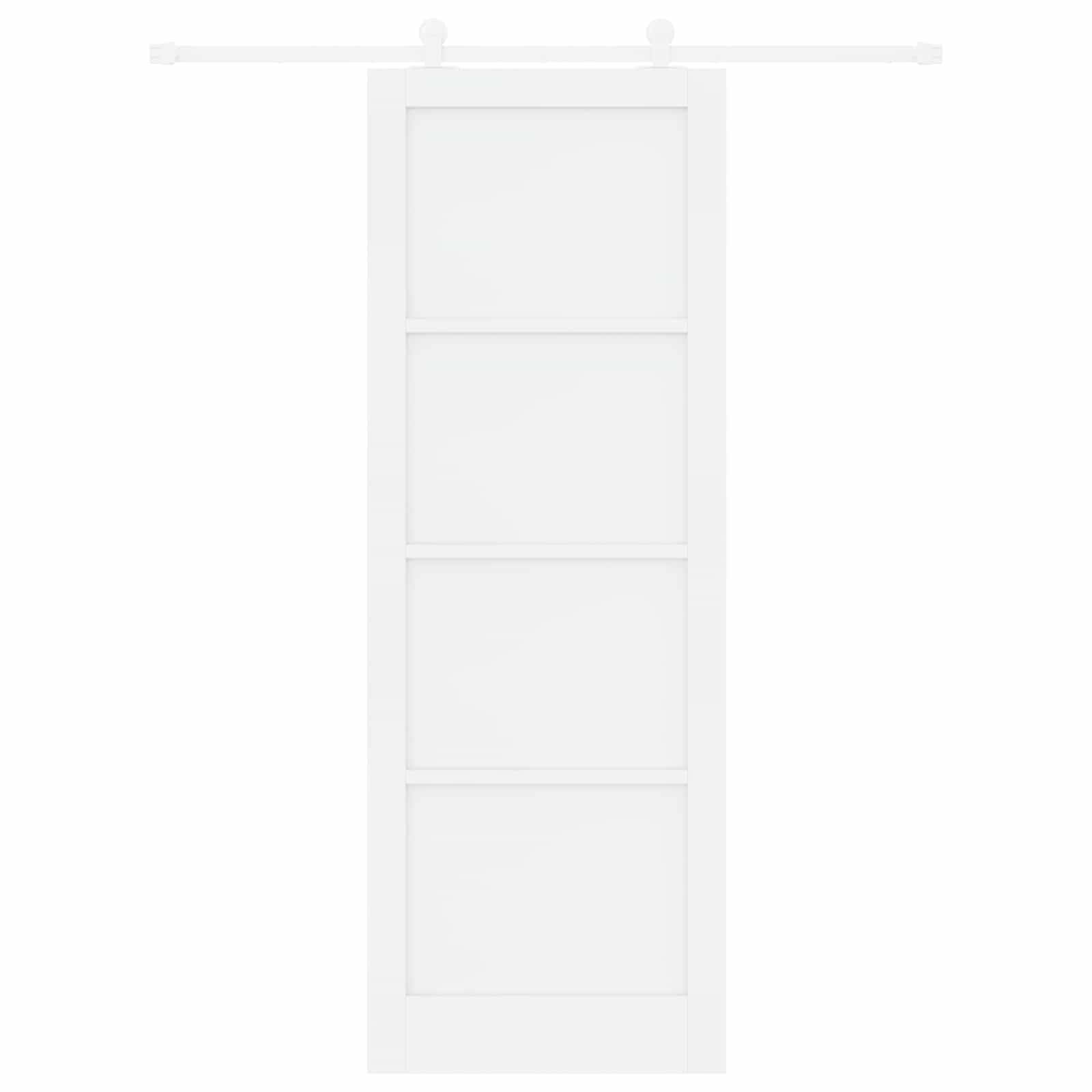 vidaXL Schiebetür Weiß 83 x 232 cm Massives Kiefernholz