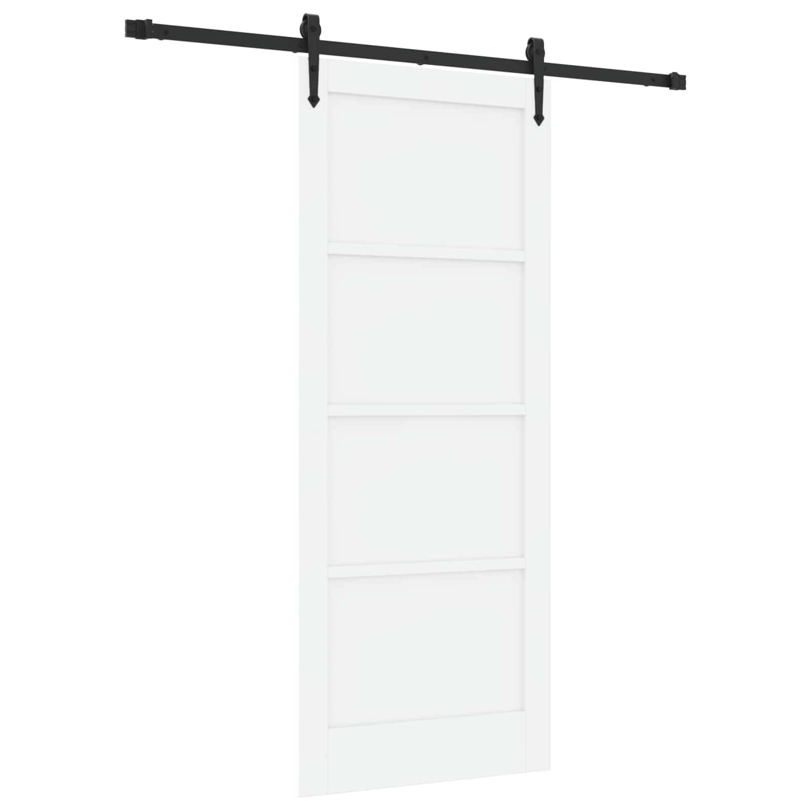 vidaXL Schiebetür ORKDAL Weiß und Schwarz 83 x 202 cm