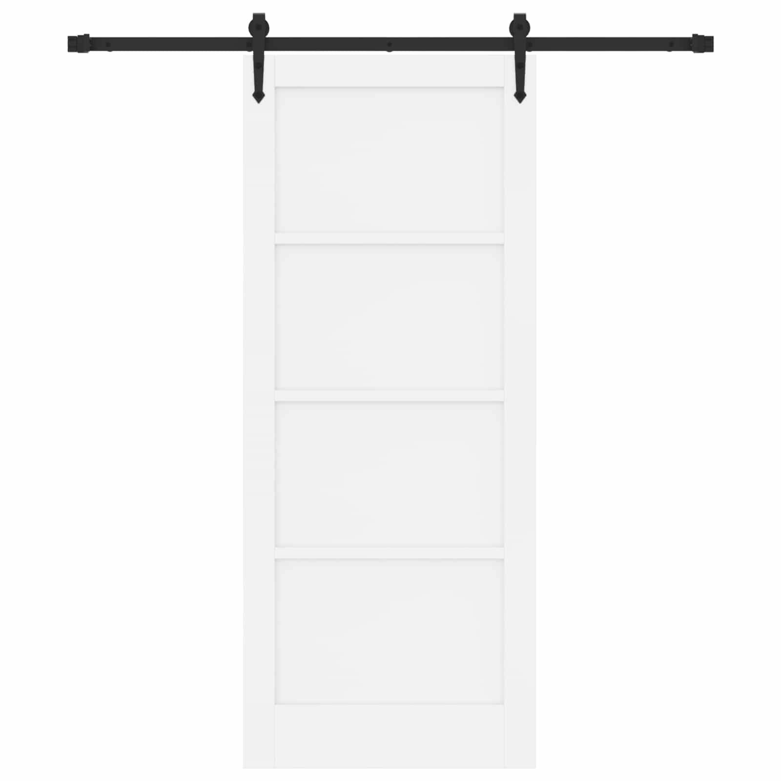 vidaXL Schiebetür ORKDAL Weiß und Schwarz 83 x 202 cm
