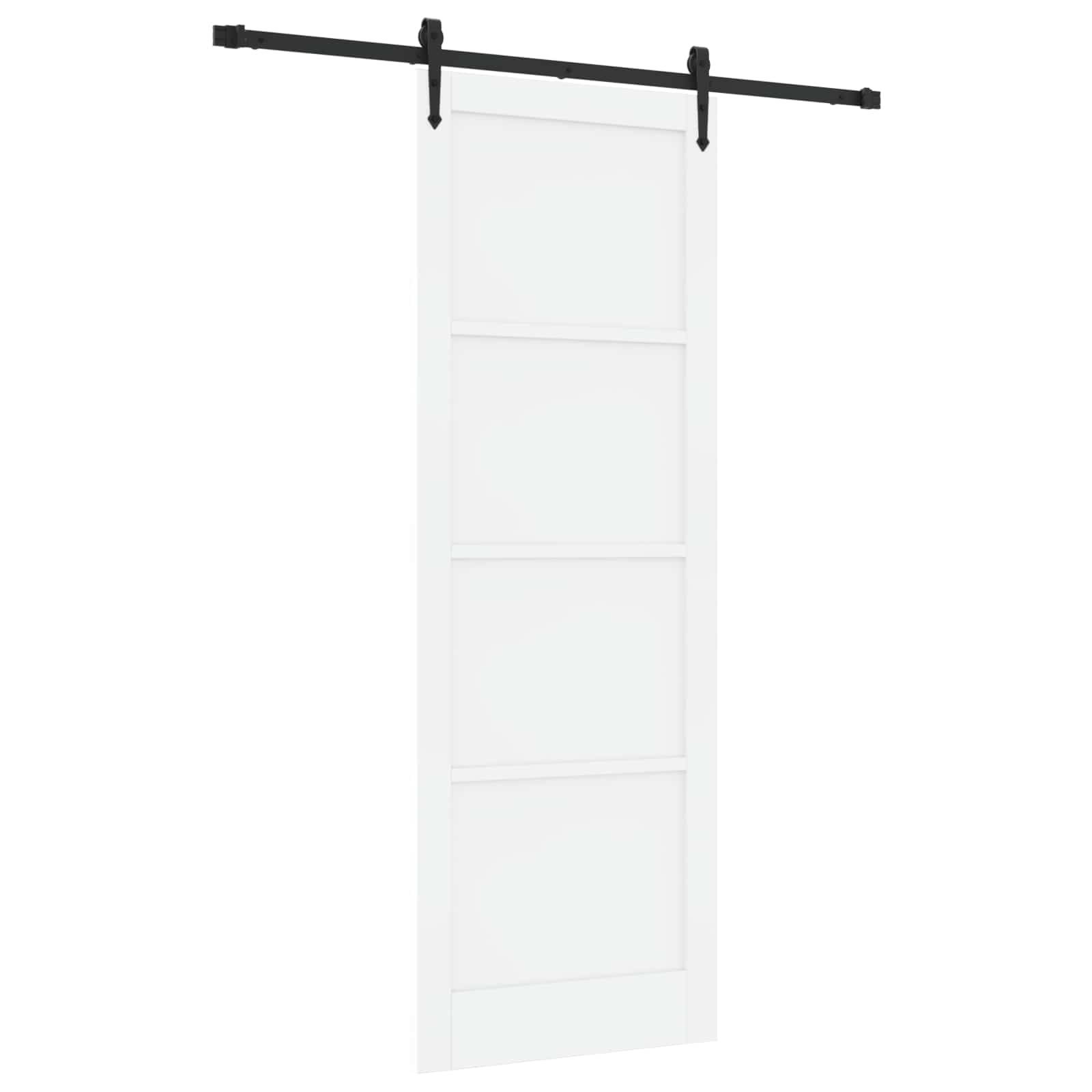 vidaXL Schiebetür ORKDAL Weiß und Schwarz 83 x 232 cm