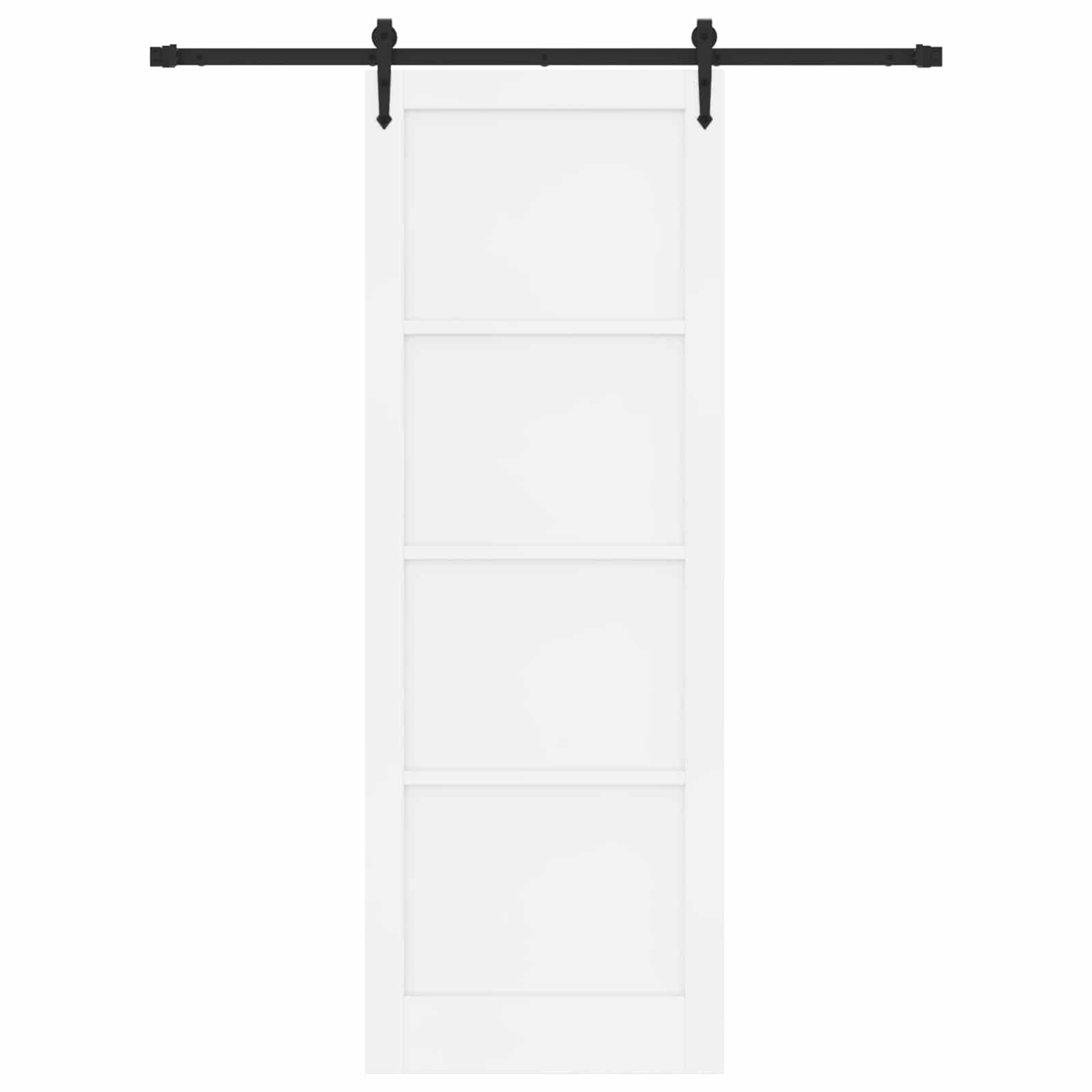 vidaXL Schiebetür ORKDAL Weiß und Schwarz 83 x 232 cm