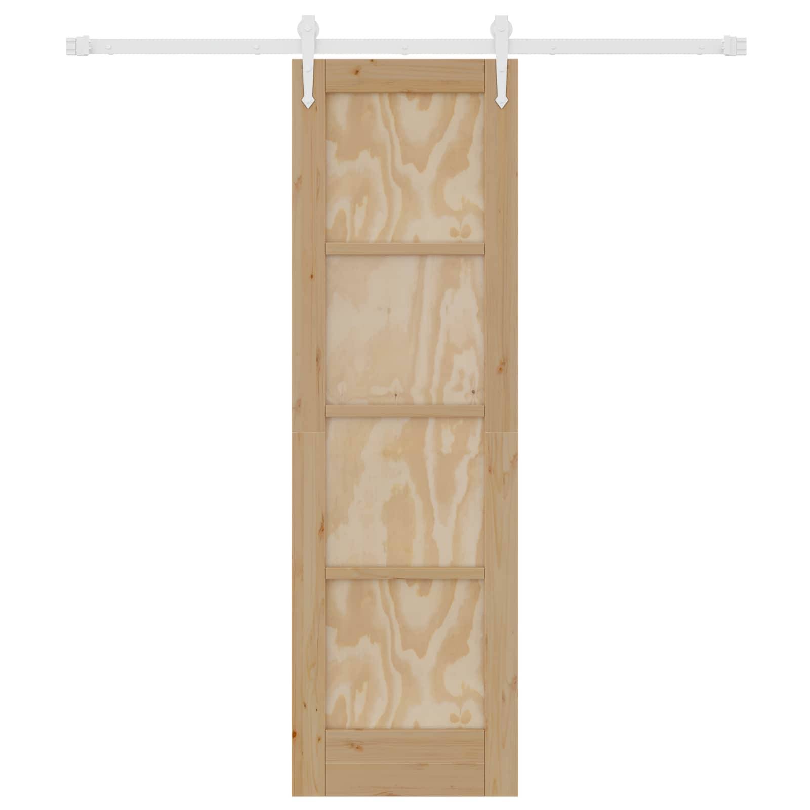 vidaXL Schiebetür ORKDAL Natürlich und Weiß 61 x 198,5 cm