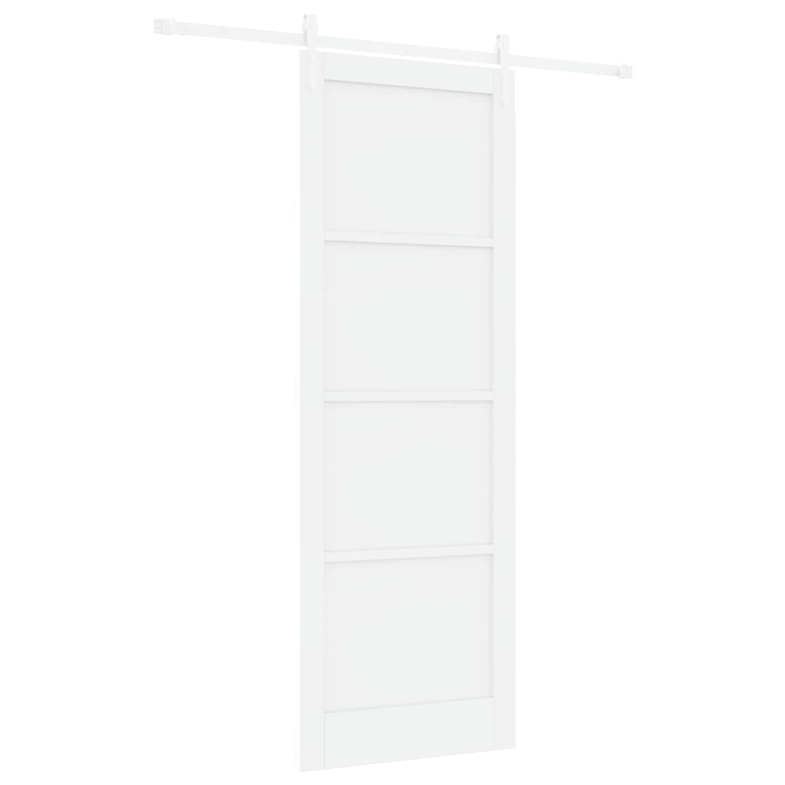 vidaXL Schiebetür ORKDAL Weiß 83 x 232 cm Massives Kiefernholz