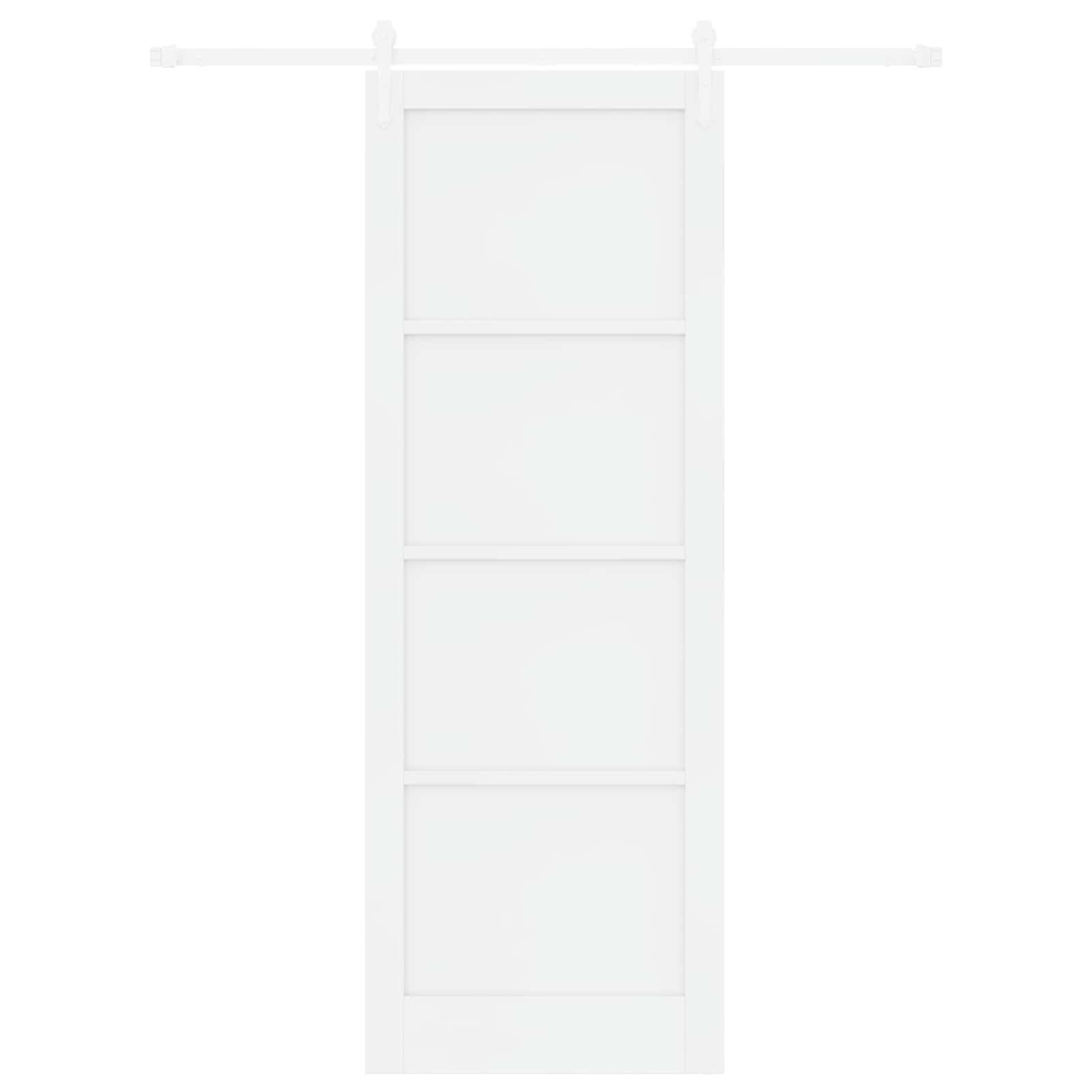 vidaXL Schiebetür ORKDAL Weiß 83 x 232 cm Massives Kiefernholz