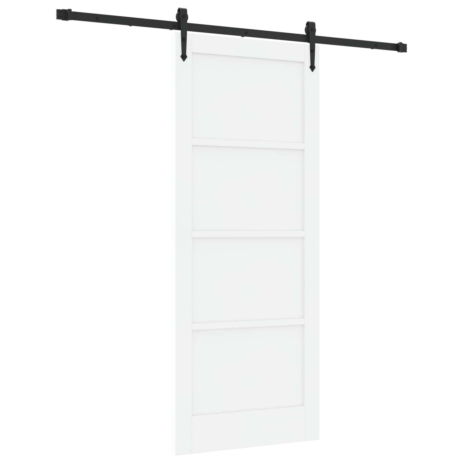 vidaXL Schiebetür ORKDAL Weiß und Schwarz 83 x 202 cm