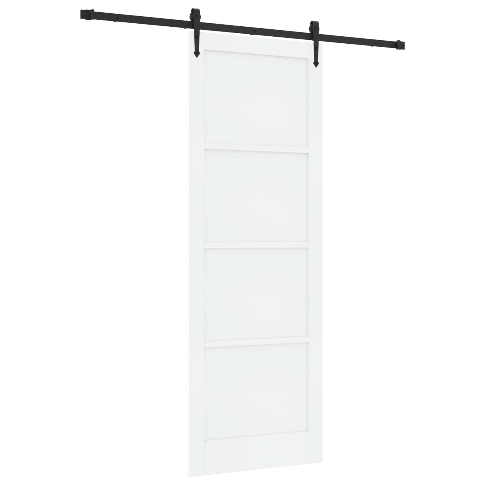 vidaXL Schiebetür ORKDAL Weiß und Schwarz 83 x 232 cm