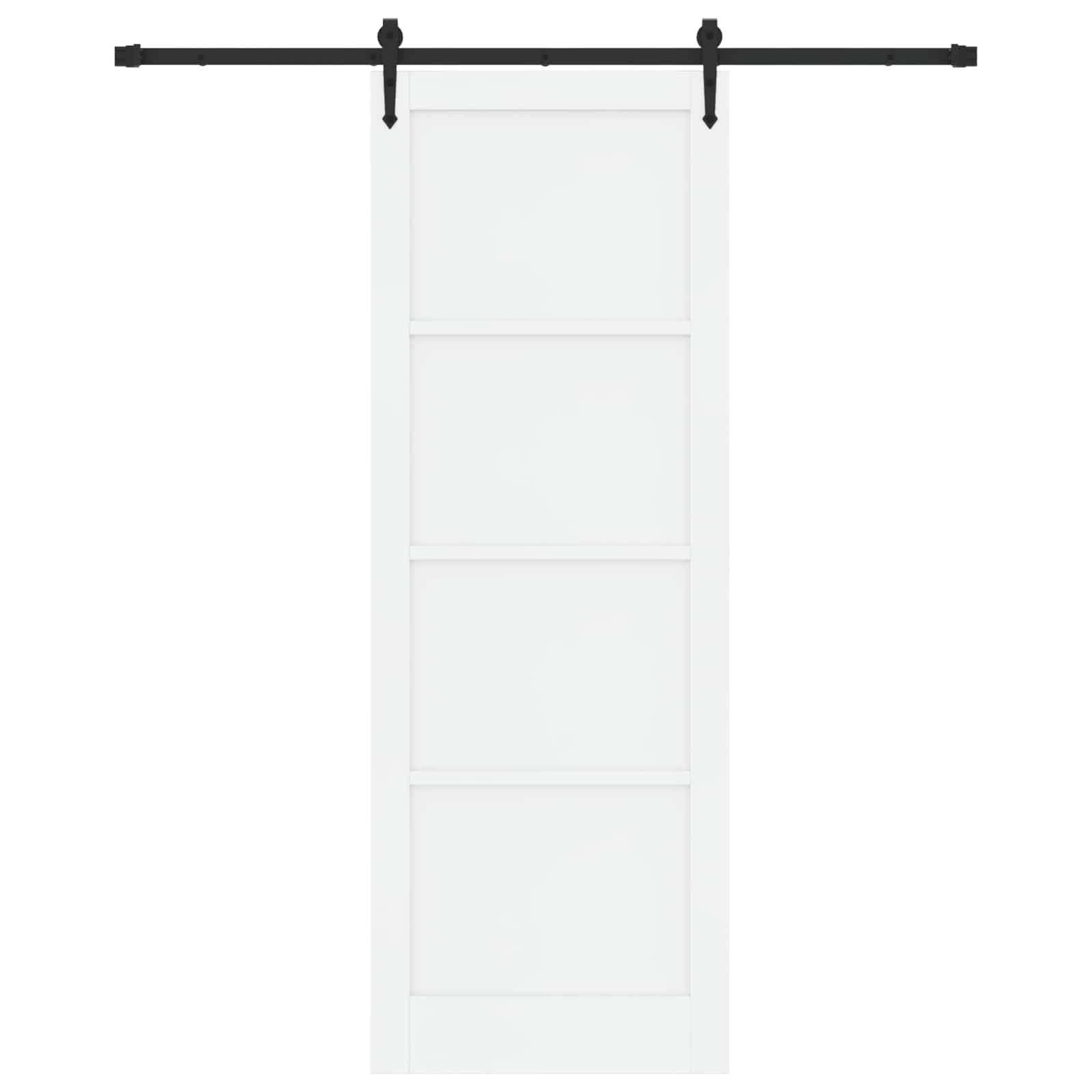 vidaXL Schiebetür ORKDAL Weiß und Schwarz 83 x 232 cm