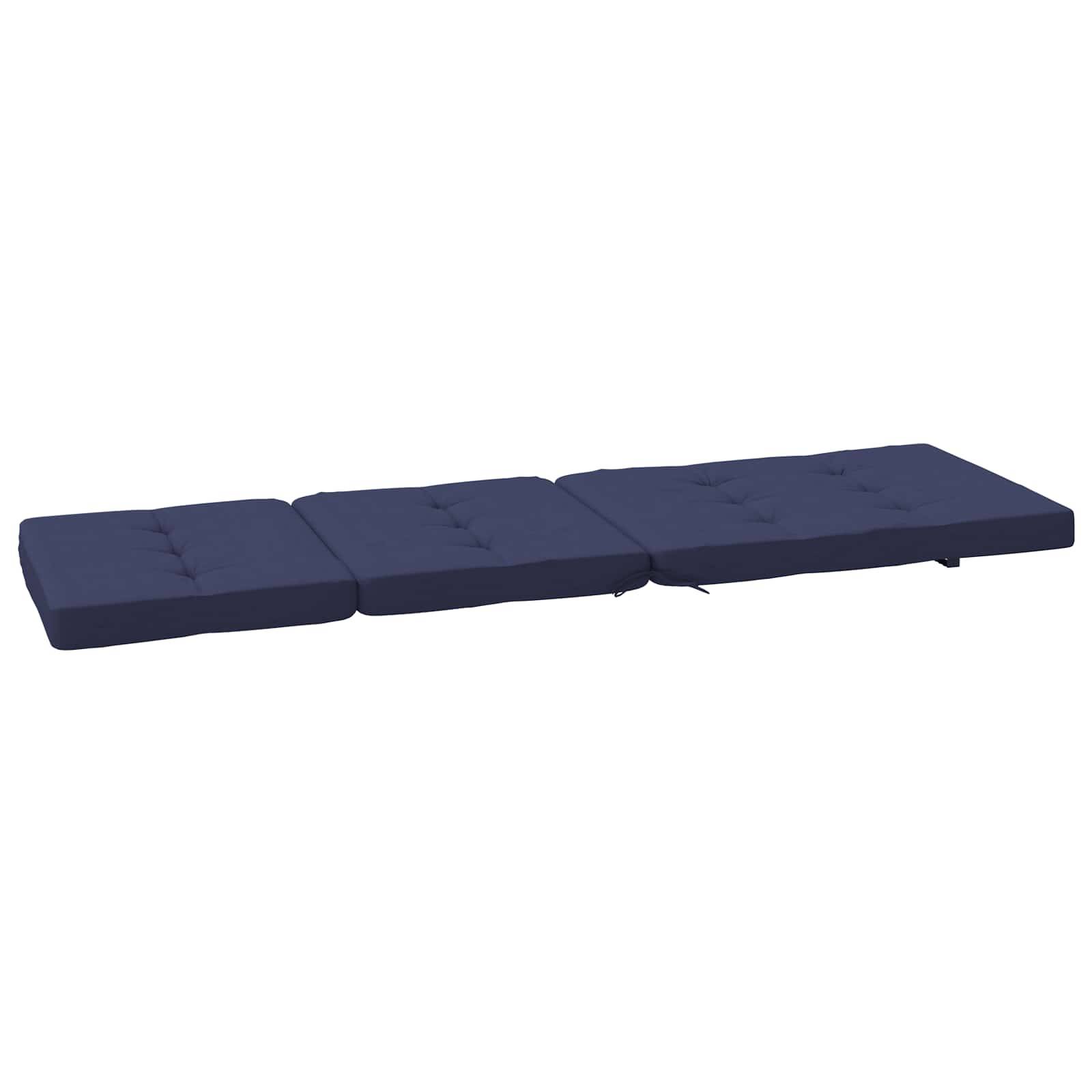 vidaXL Kissen für draußen 2 pcs Marineblau 180 x 55 x 7 cm Stoff